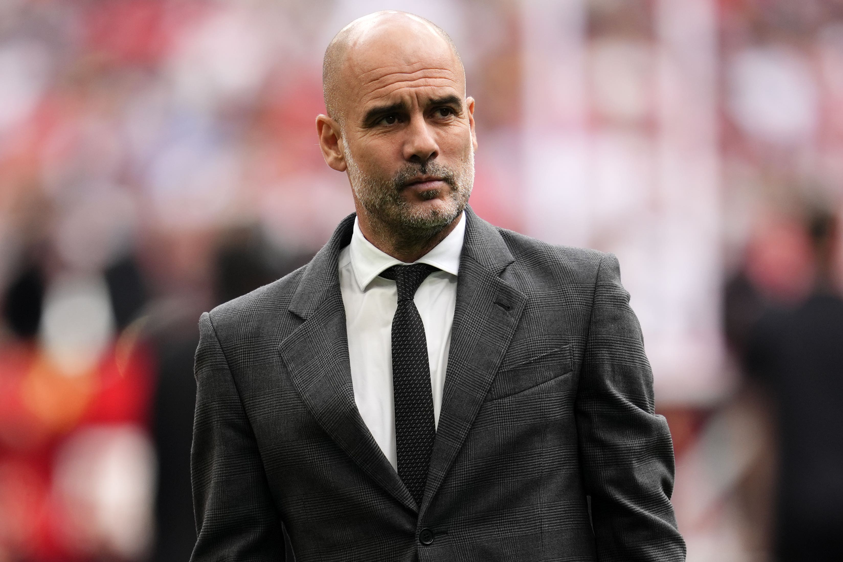 Pep Guardiola admitted he got his tactics wrong at Wembley (Nick Potts/PA)