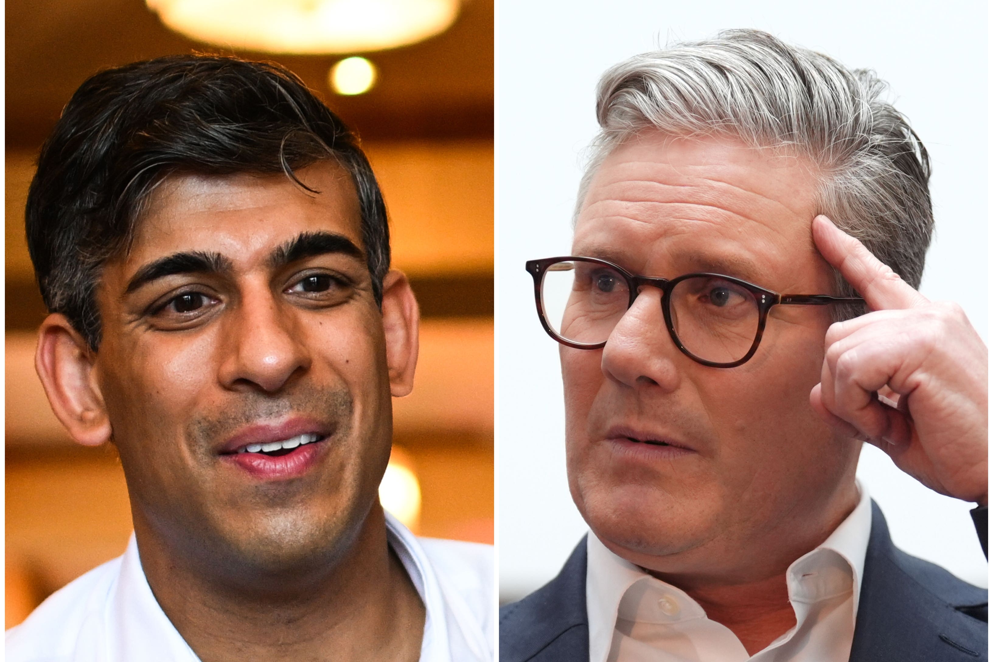 Rishi Sunak and Sir Keir Starmer (Oli Scarff/Andrew Milligan/PA)