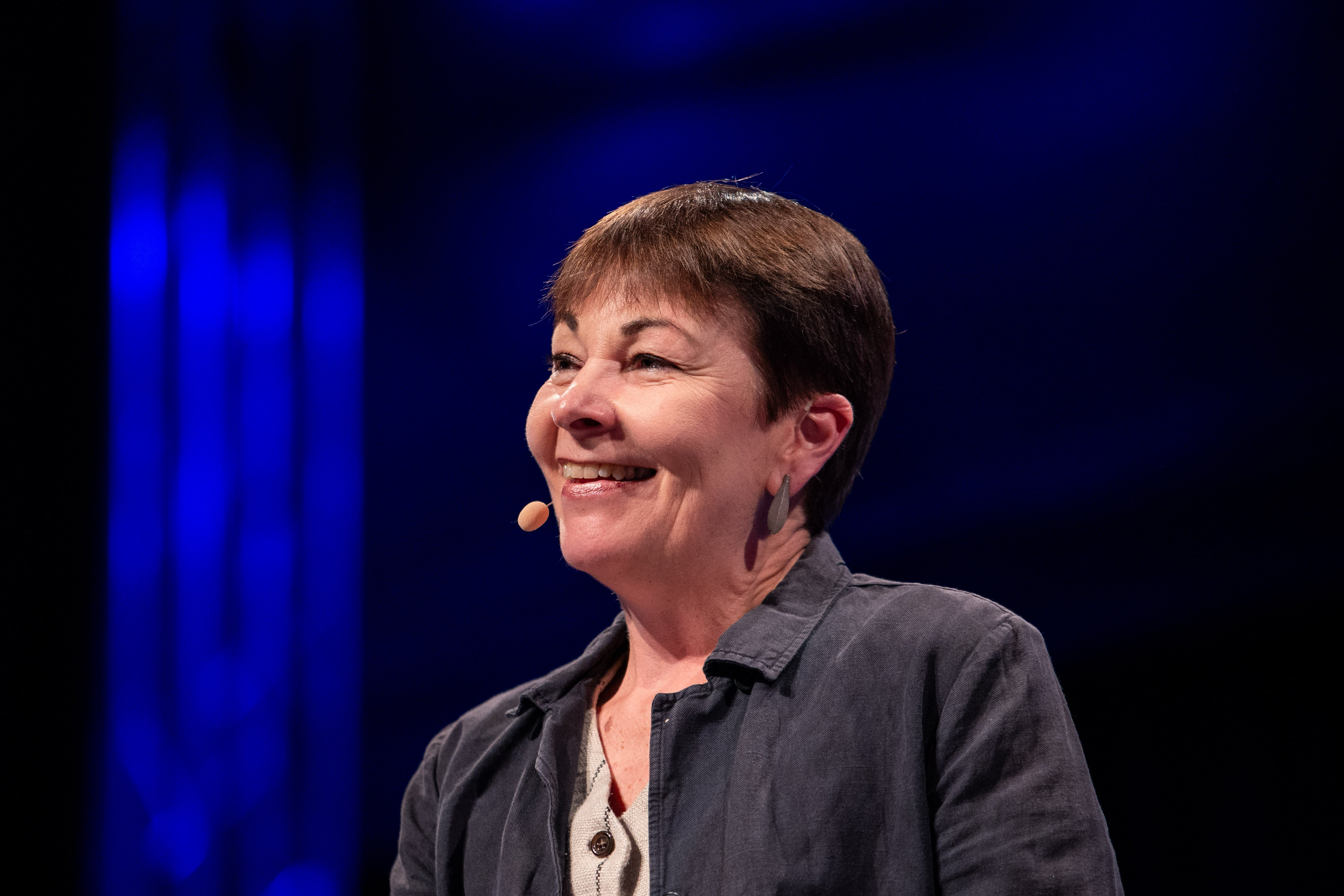 Caroline Lucas at Hay Festival