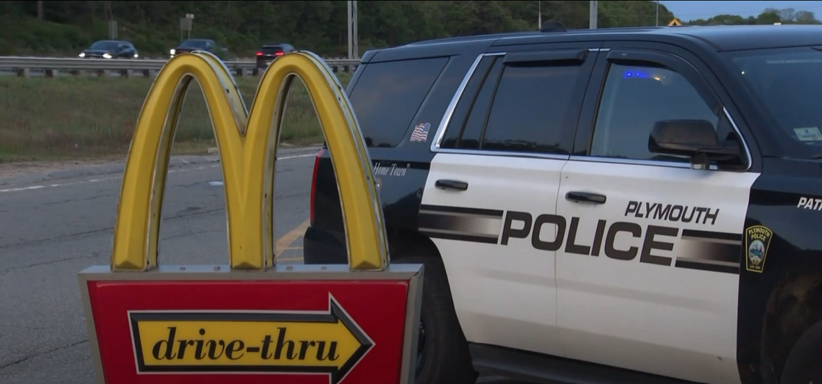 A man stabbed two McDonald’s workers around 7pm on Saturday in Plymouth