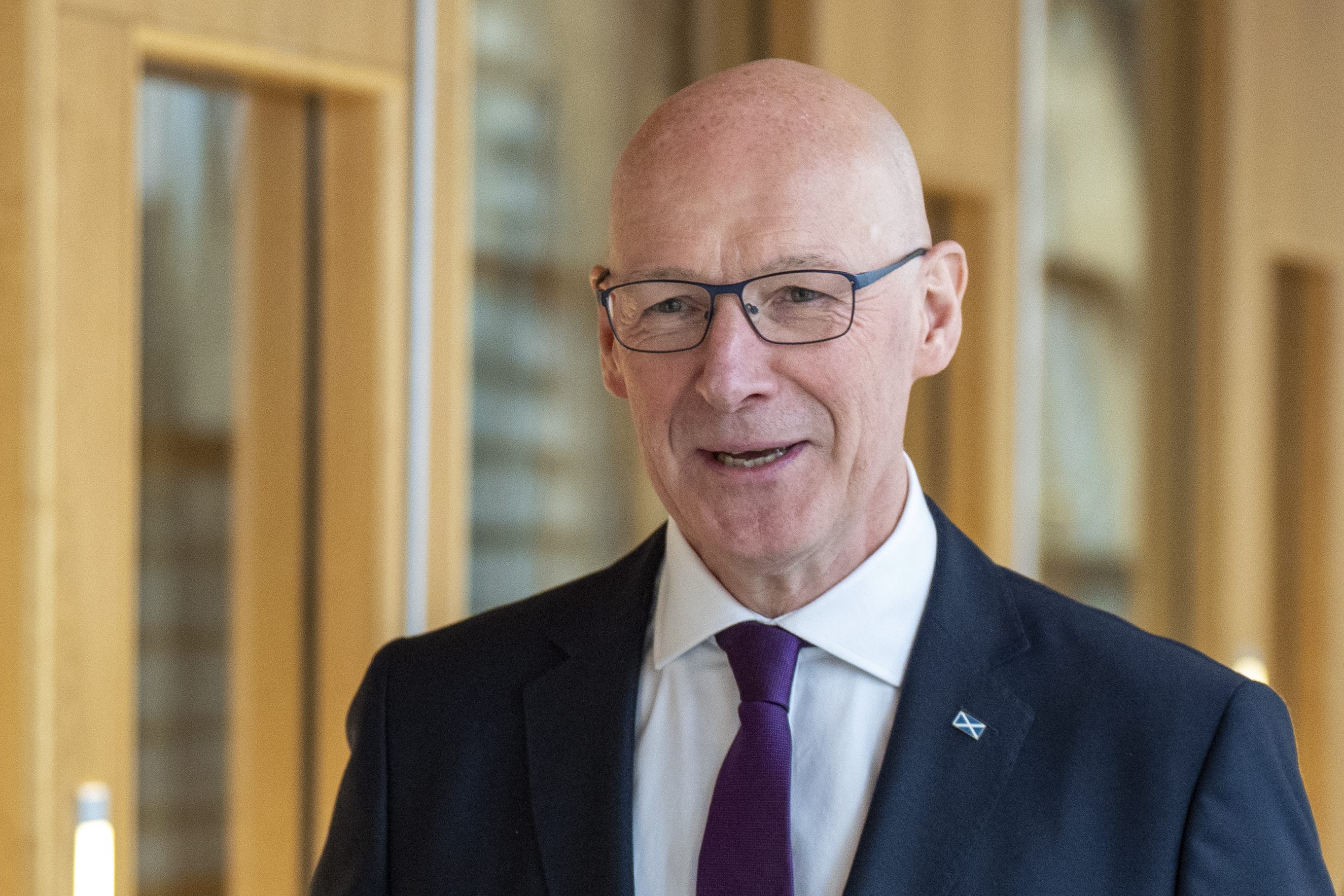 SNP leader John Swinney urged Rishi Sunak and Sir Keir Starmer to recognise Palestine as a state. (Jane Barlow/PA)