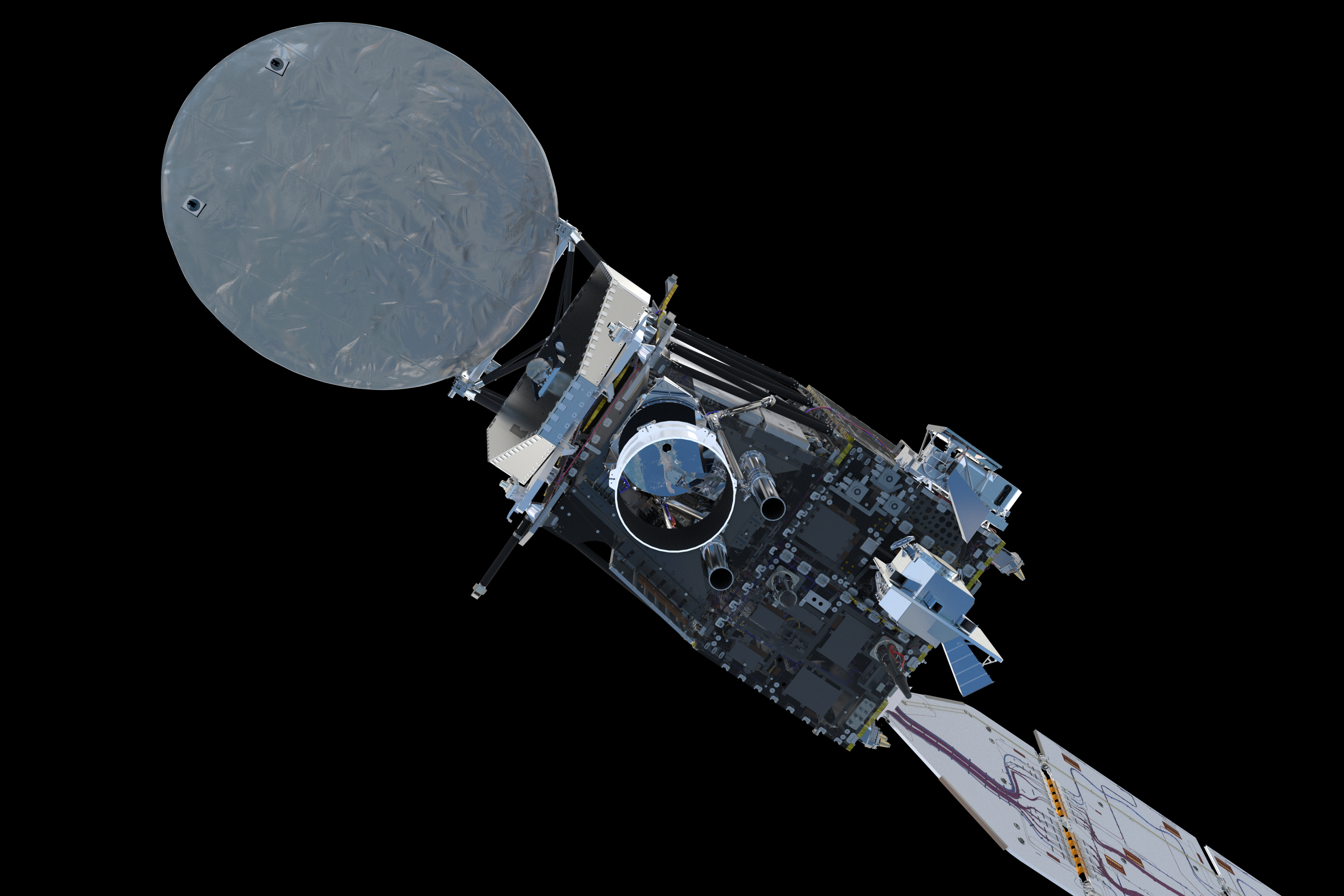 An artist’s impression of the EarthCARE satellite (ESA/ATG medialab)