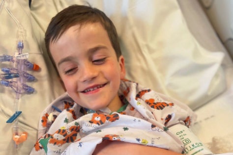 Kimmel’s son, Billy, smiling after his third open heart surgery