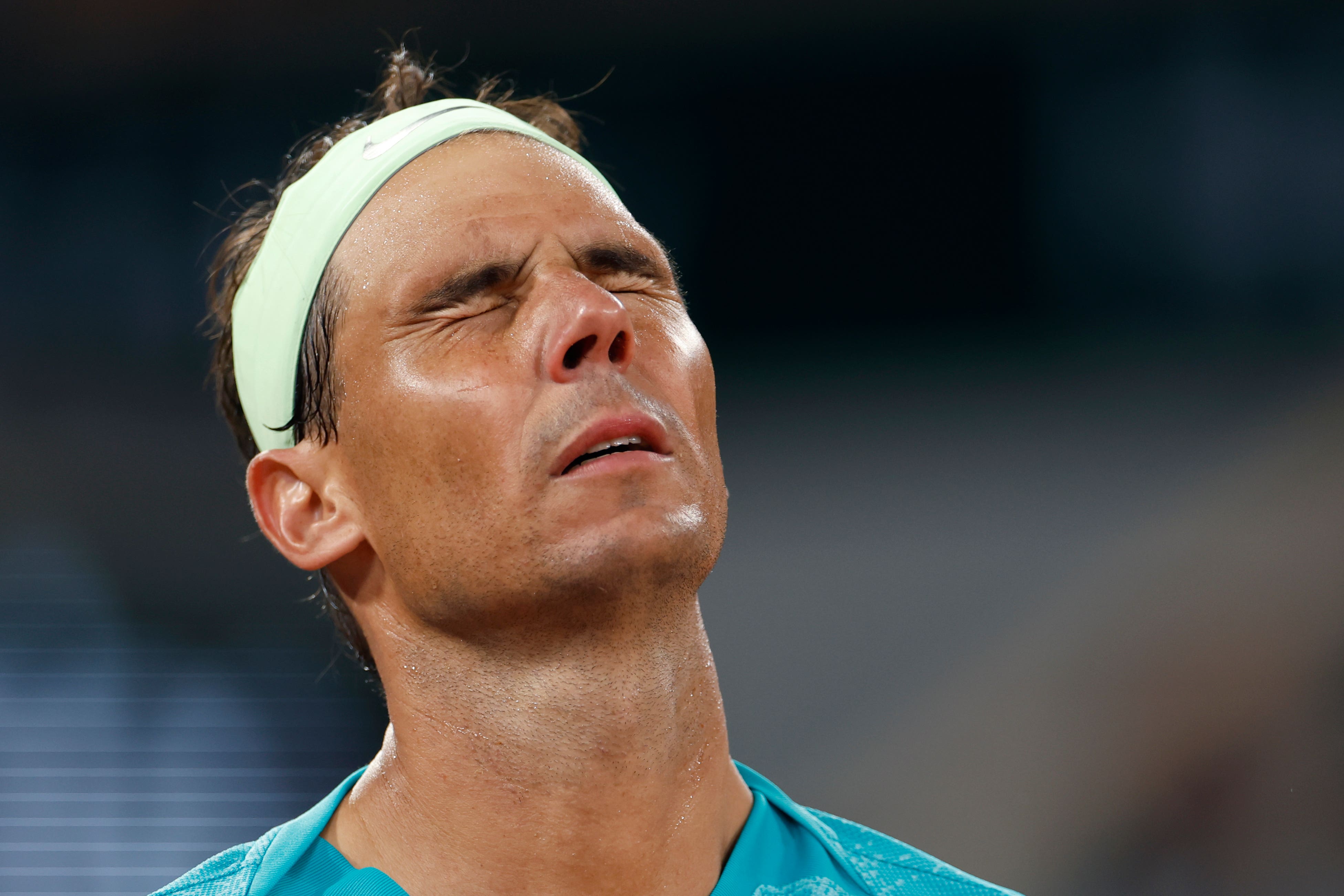 Rafael Nadal was beaten in the first round of the French Open on Monday (Jean-Francois Badias/AP)