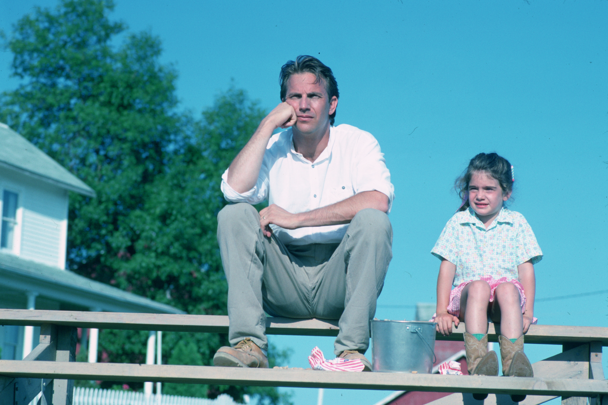 Kevin Costner and Gaby Hoffmann in ‘Field of Dreams’ (1989)