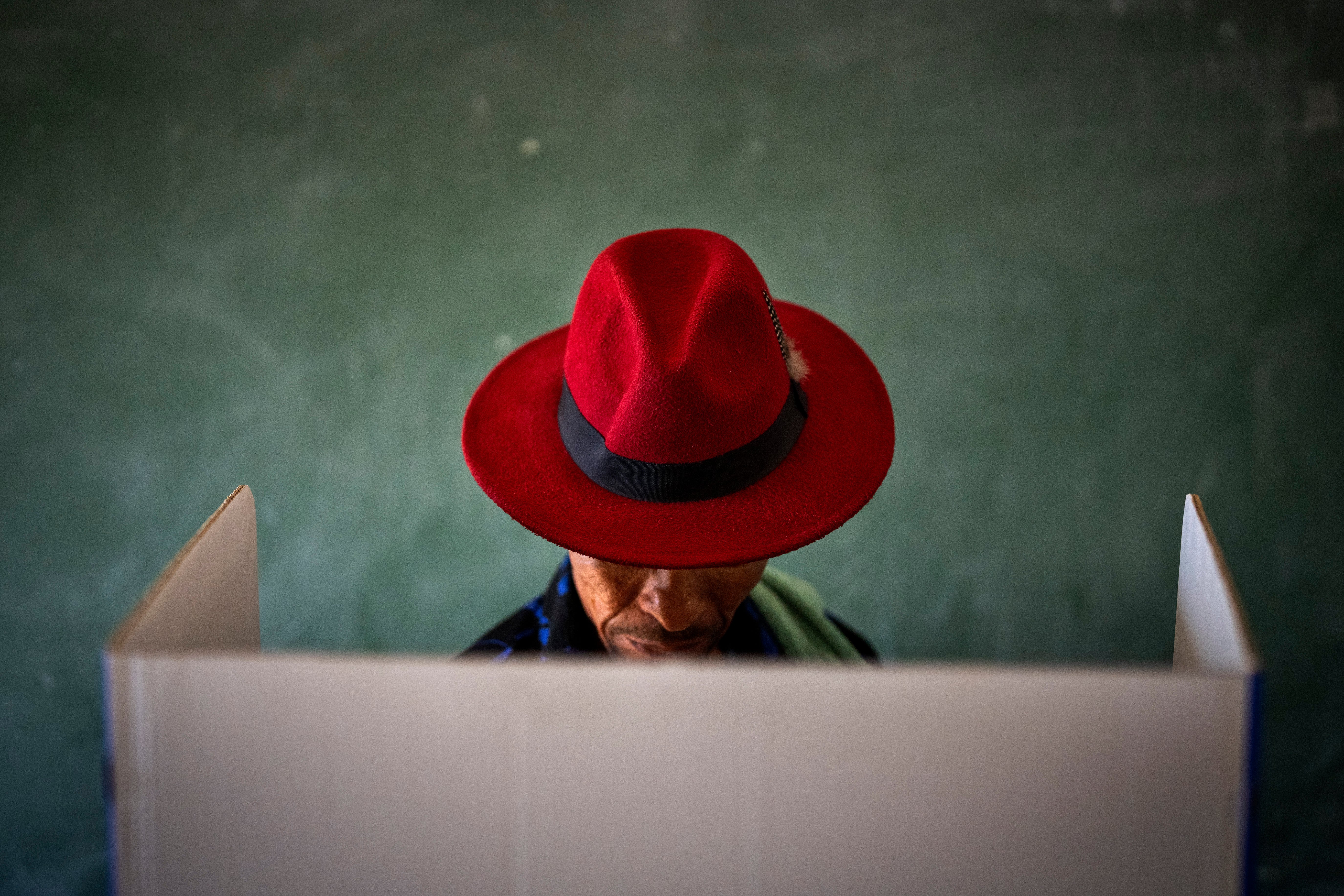 A voter in Nkandla, KwaZulu-Natal, South Africa