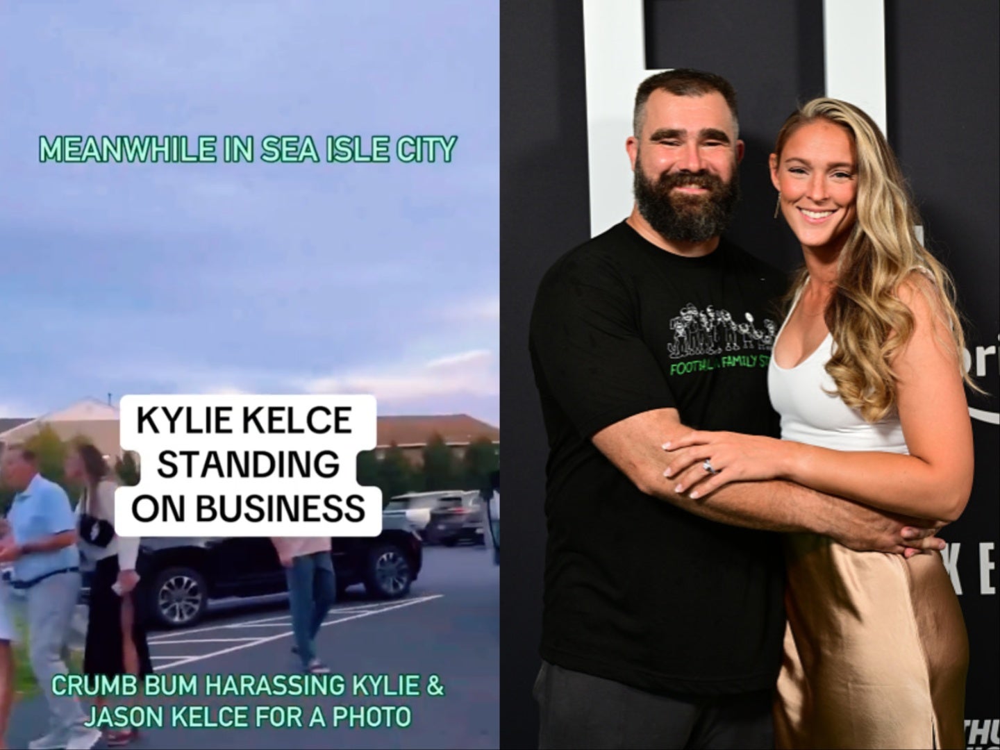 Kylie Kelce argues with fan after denying a photo