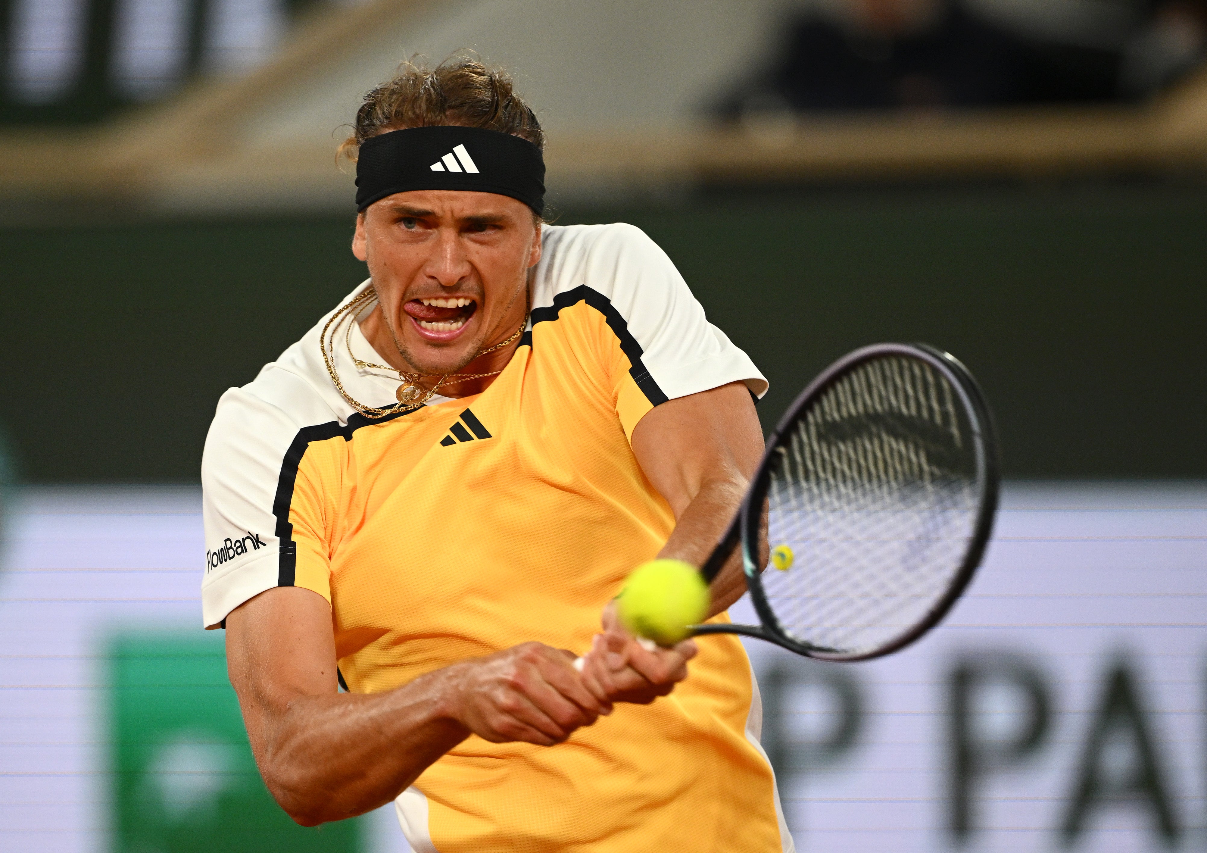 Alexander Zverev in action at the French Open this week