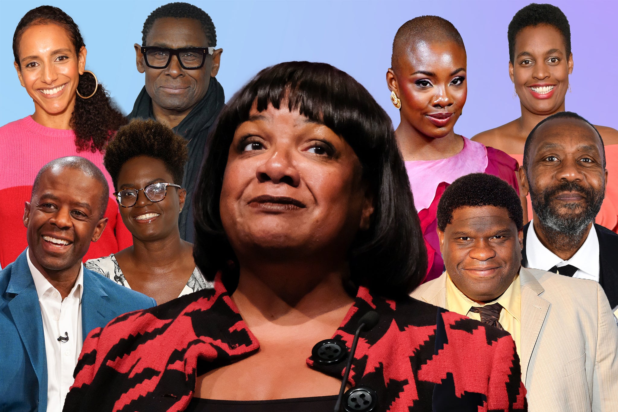 Prominent Black Britons have expressed support for Ms Abbott