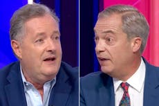 Nigel Farage and Piers Morgan’s Question Time descends into bust-up