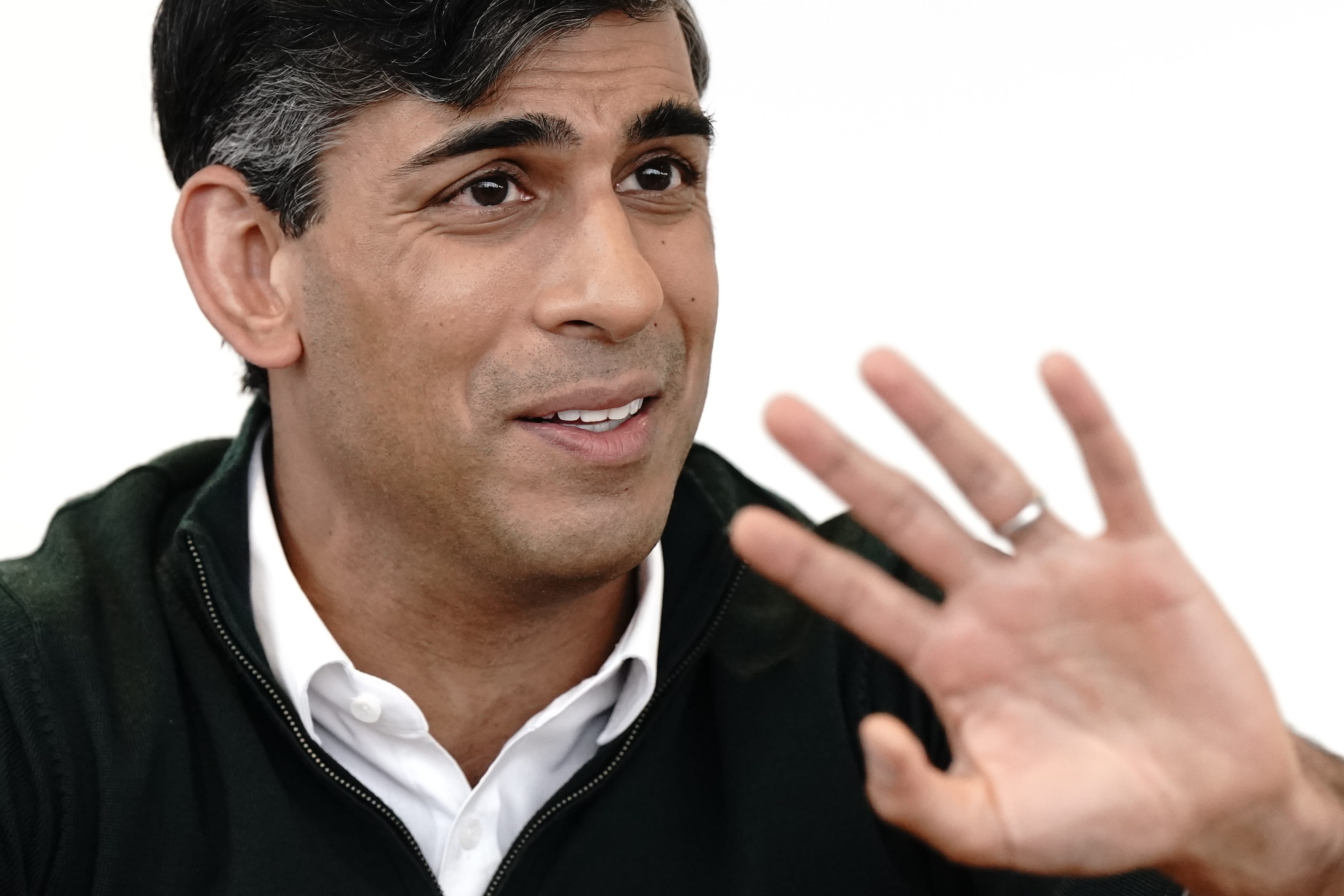 Rishi Sunak has dodged questions about working with a potentially re-elected Donald Trump (Aaron Chown/PA)