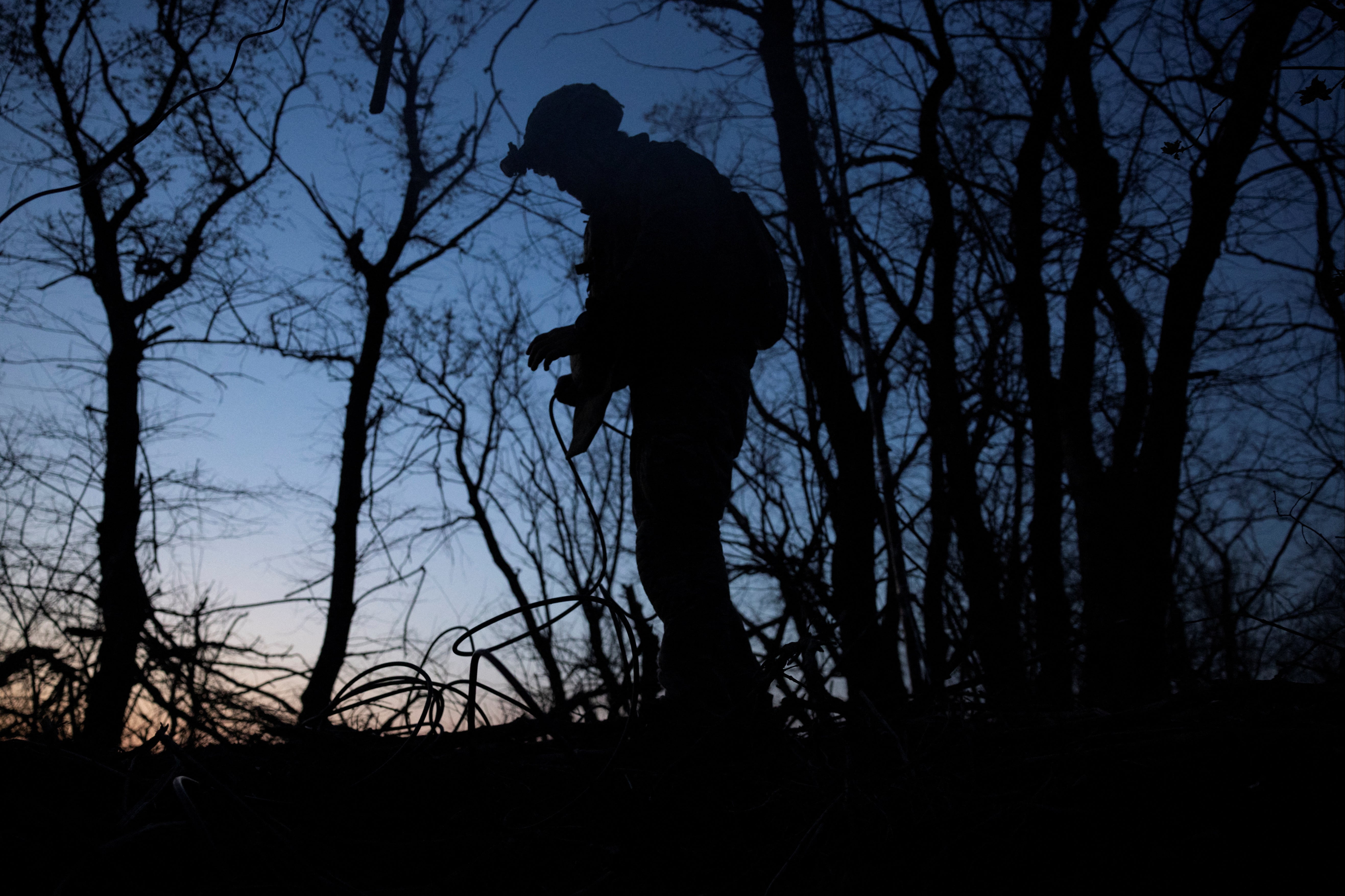 A drone operator in eastern Ukraine – early on in the Russian invasion, many still regarded the devices as almost toy-like