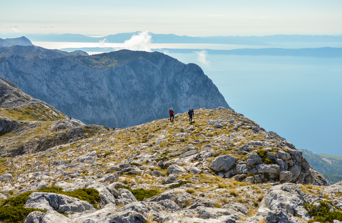 Biokovo Nature Park features beautifully contrasting scenery, hiking trails, breathtaking views and the impressive Sveti Jure peak