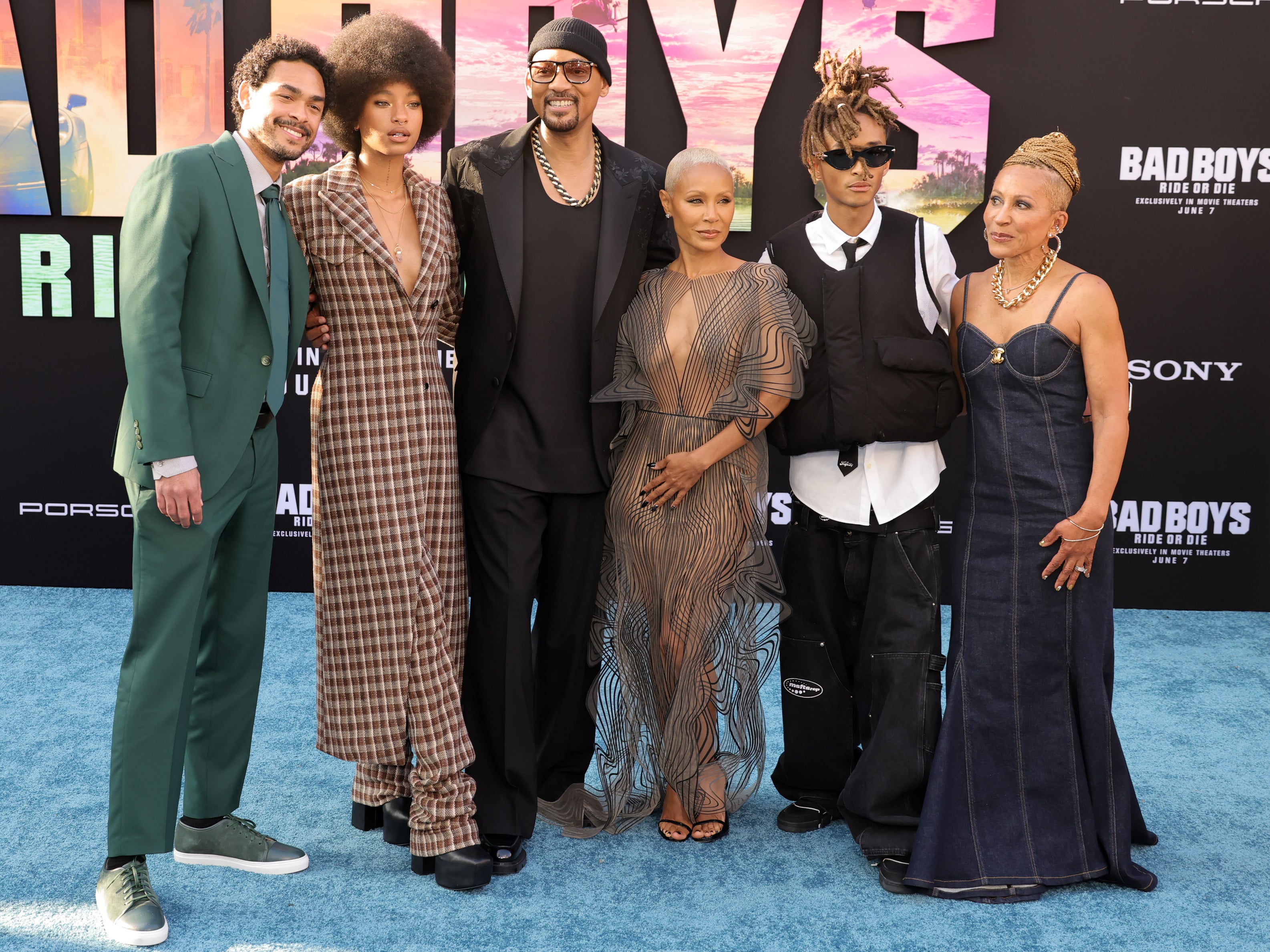 Will Smith and Jada Pinkett Smith attend ‘Bad Boys: Ride or Die’ premiere in Los Angeles with Trey Smith, Willow Smith, Jaden Smith, and Adrienne Banfield-Norris