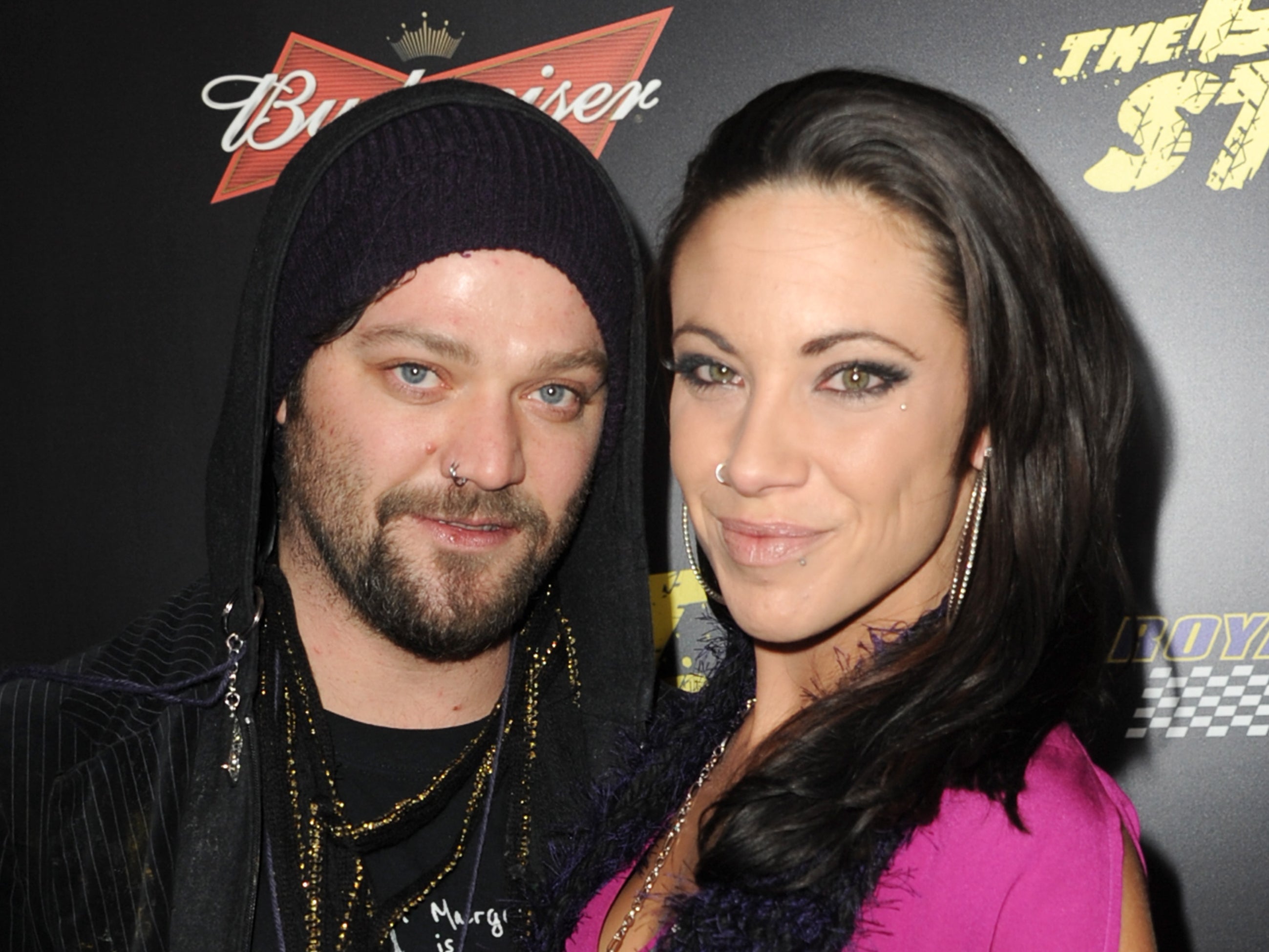 Actor Bam Margera and Nicole Boyd arrive at the premiere of Lionsgate Films’ “The Last Stand” at Grauman’s Chinese Theatre on 14 January 2013 in Hollywood, California ( Getty Images )