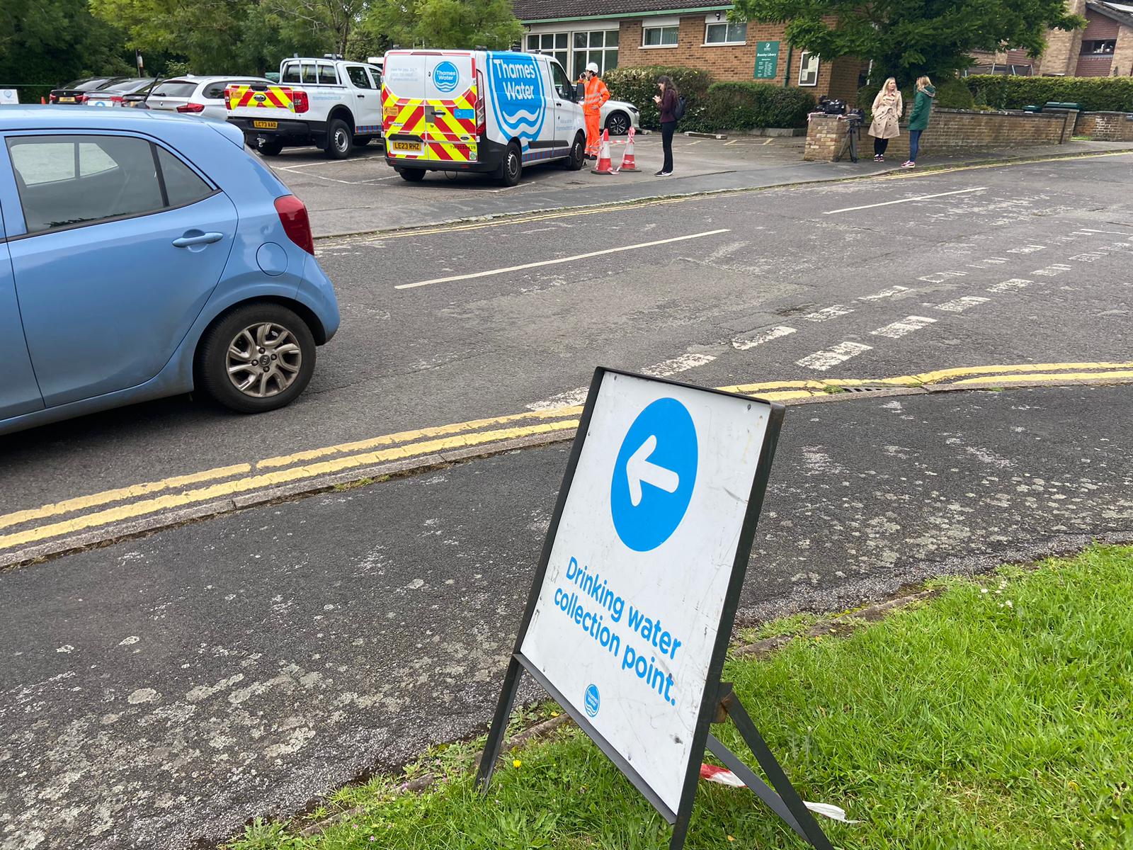 An emergency bottle bank has been set up outside Bramley Library