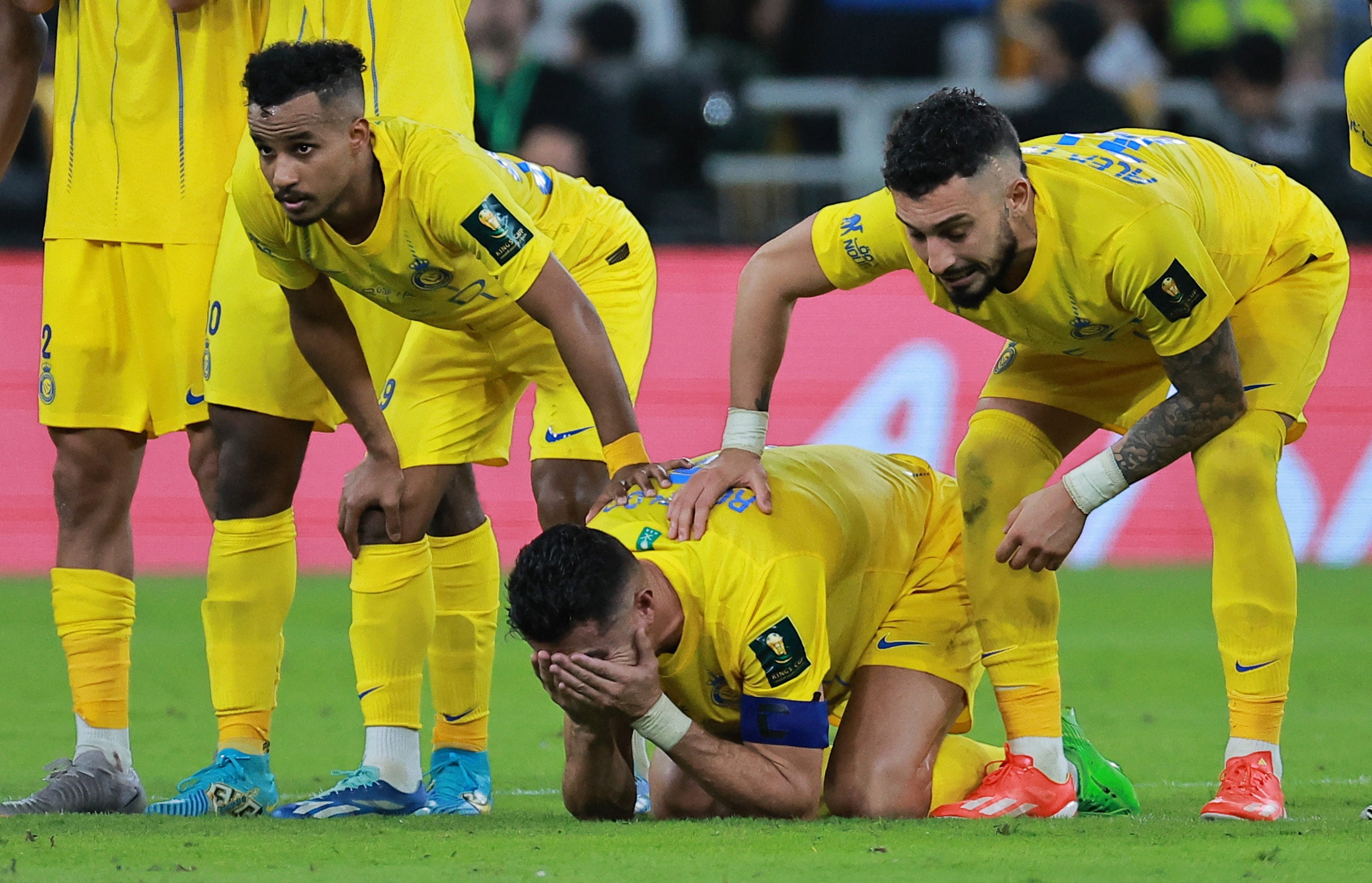 Ronaldo was consoled following the penalty shoot-out