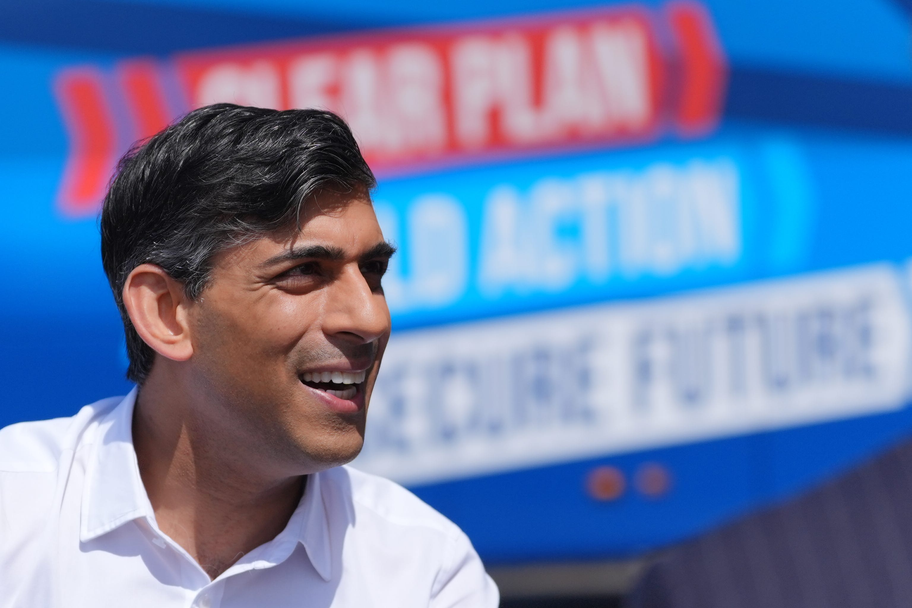 Prime minister Rishi Sunak on the campaign trail