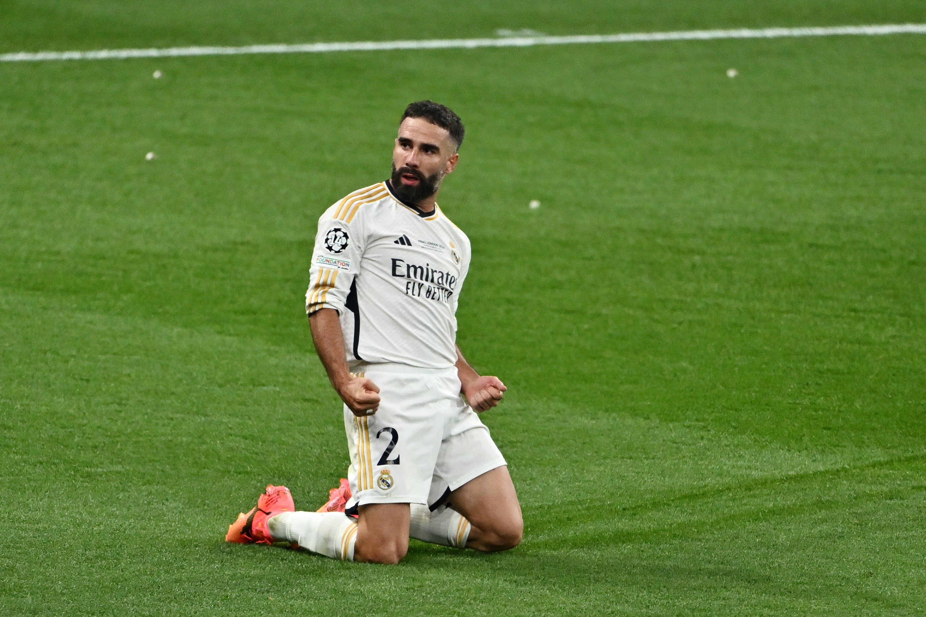 Daniel Carvajal after scoring for Real Madrid