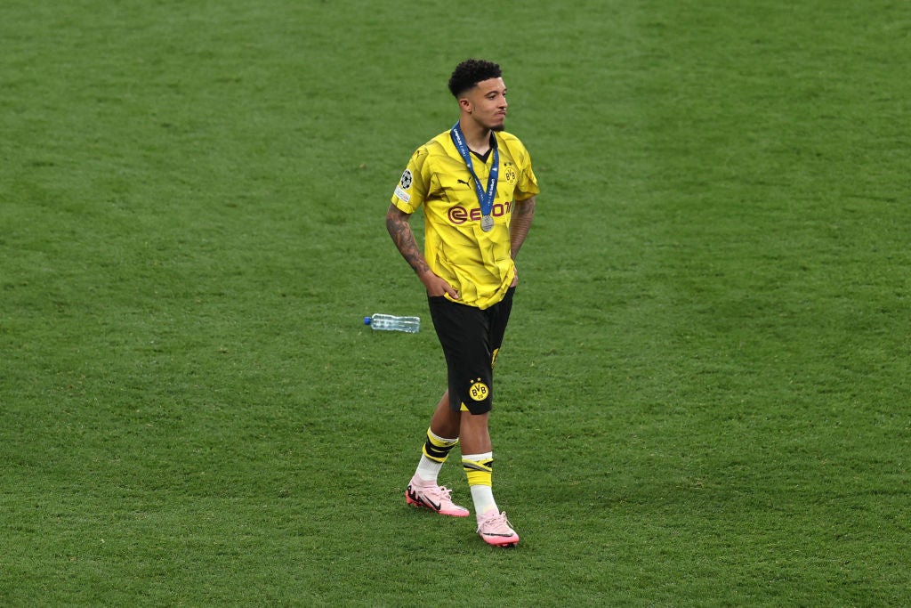 Jadon Sancho was dejected after defeat and now faces a summer of questions about his future