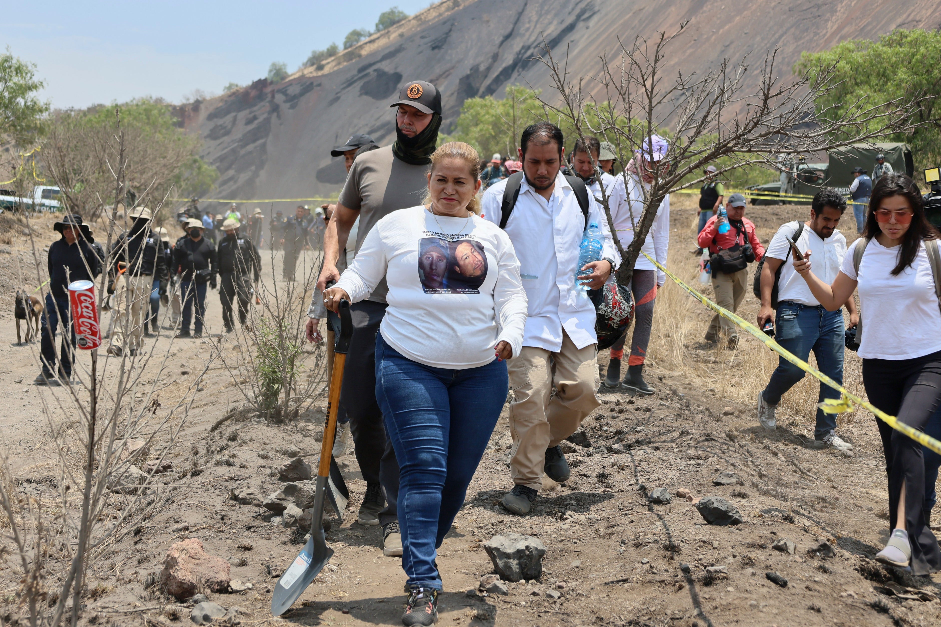 The Mexican volunteer searcher who has been attacked in the past by the government found more bodies in Mexico City in the final days of May 2024. (AP Photo/Ginnette Riquelme, File)