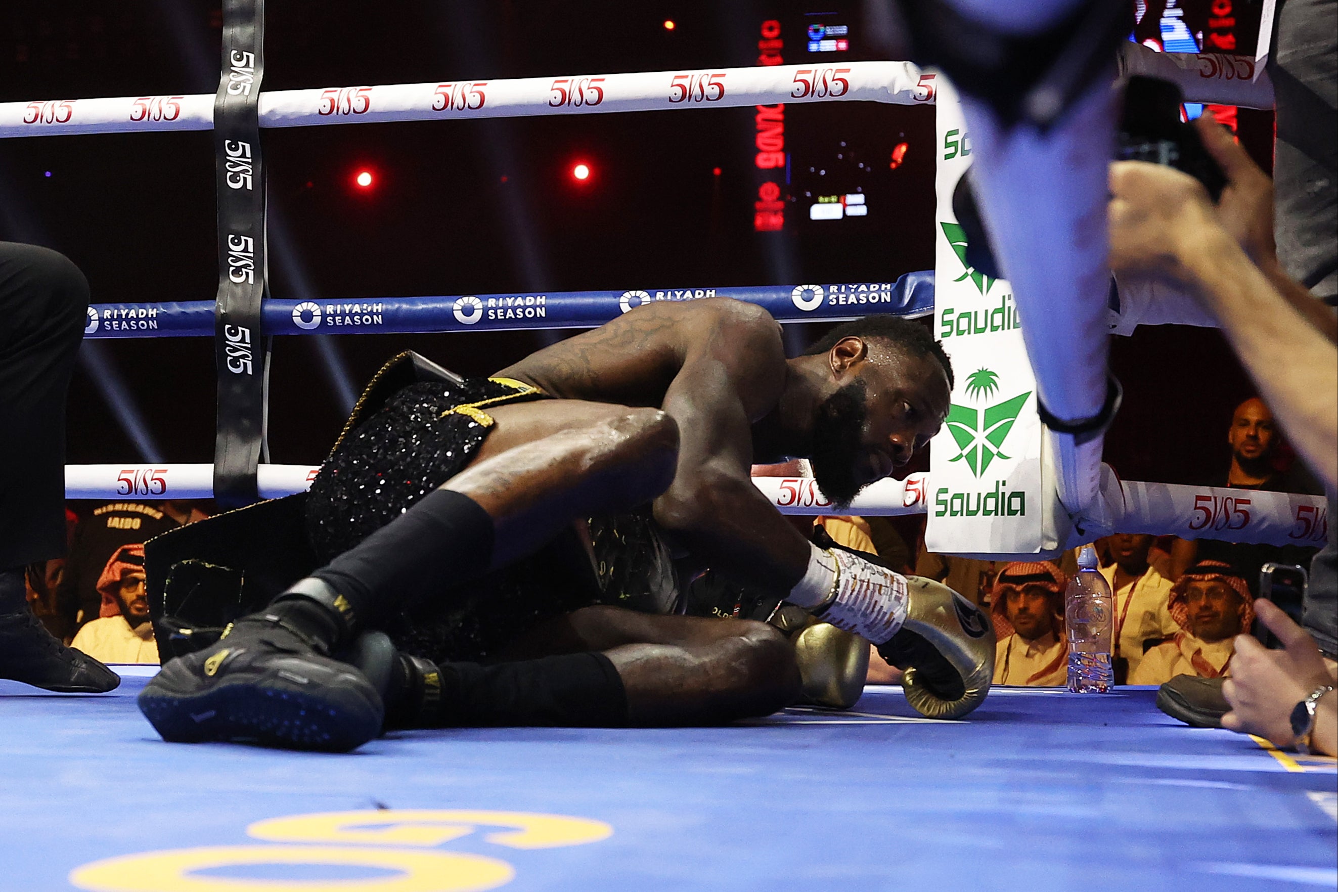 Deontay Wilder was knocked out by Zhilei Zhang in round five