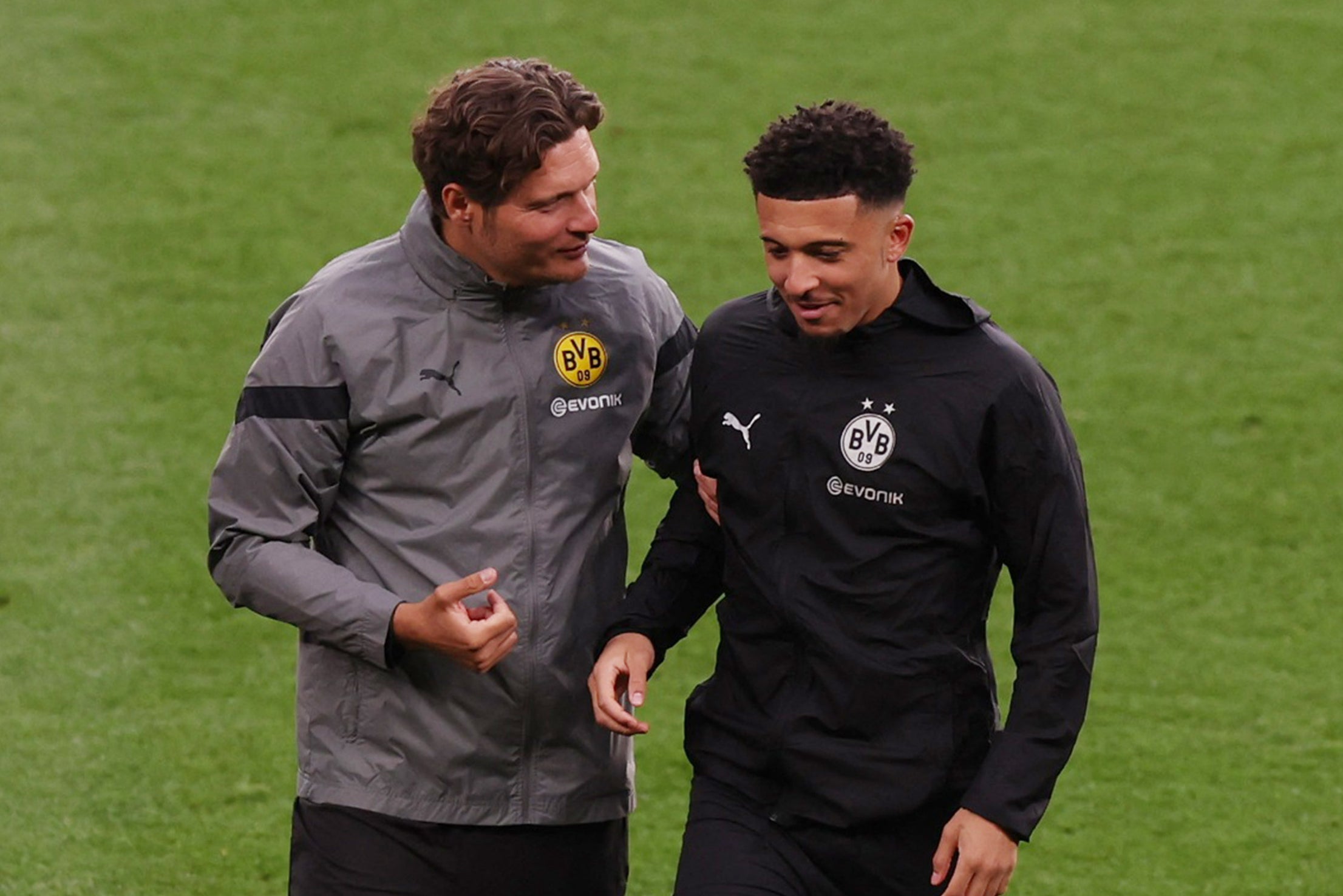 Edin Terzic (left) has helped revitalise Jadon Sancho this season