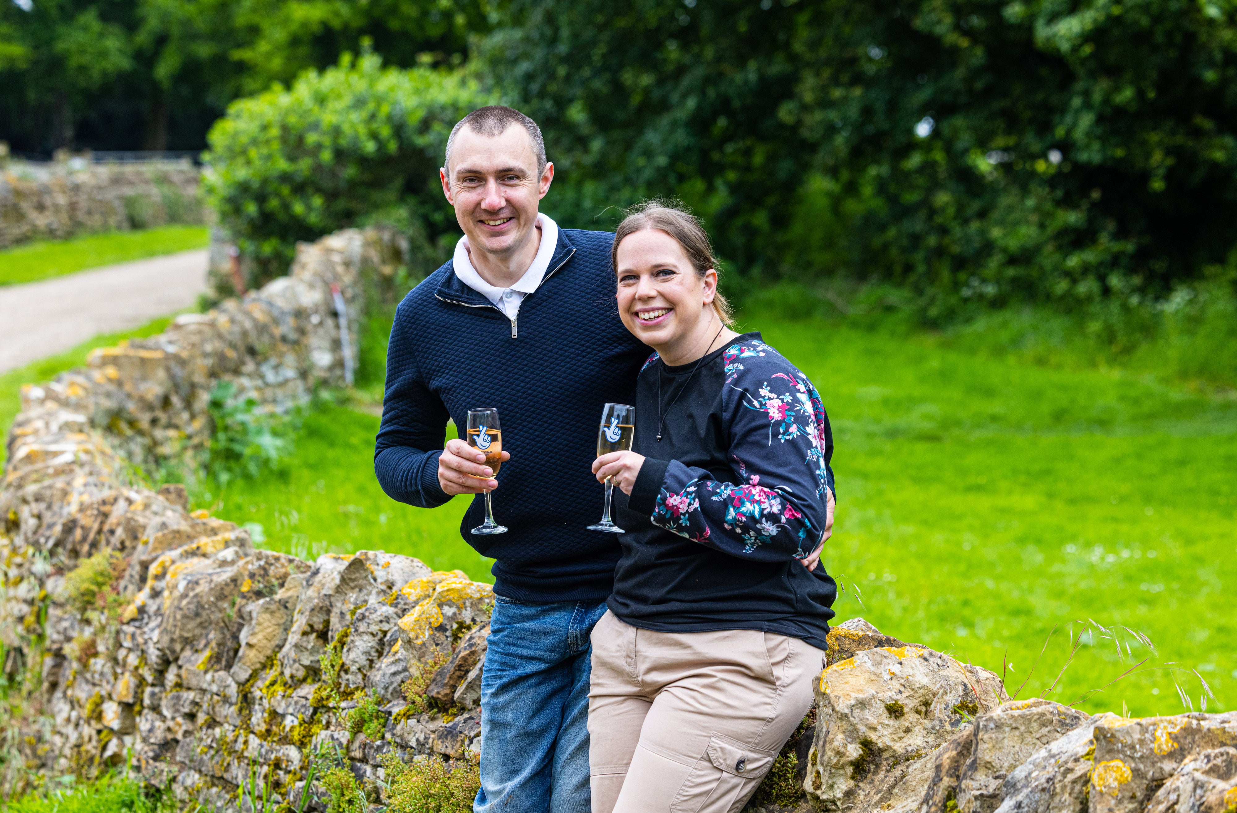 Graeme White, 35, and his wife, Katherine, 36, are celebrating after their £1 million win on EuroMillions