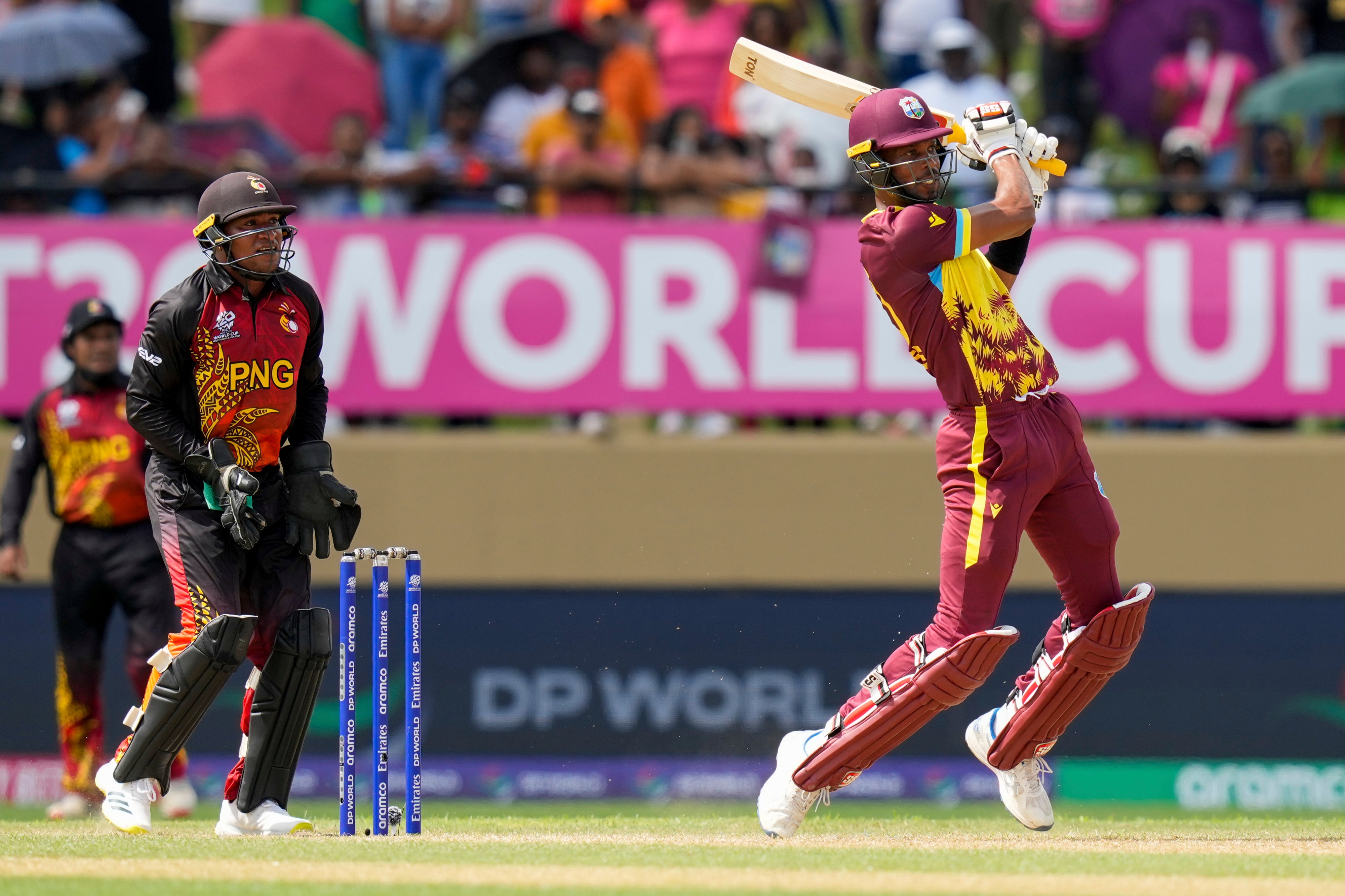 Roston Chase bailed West Indies out against PNG