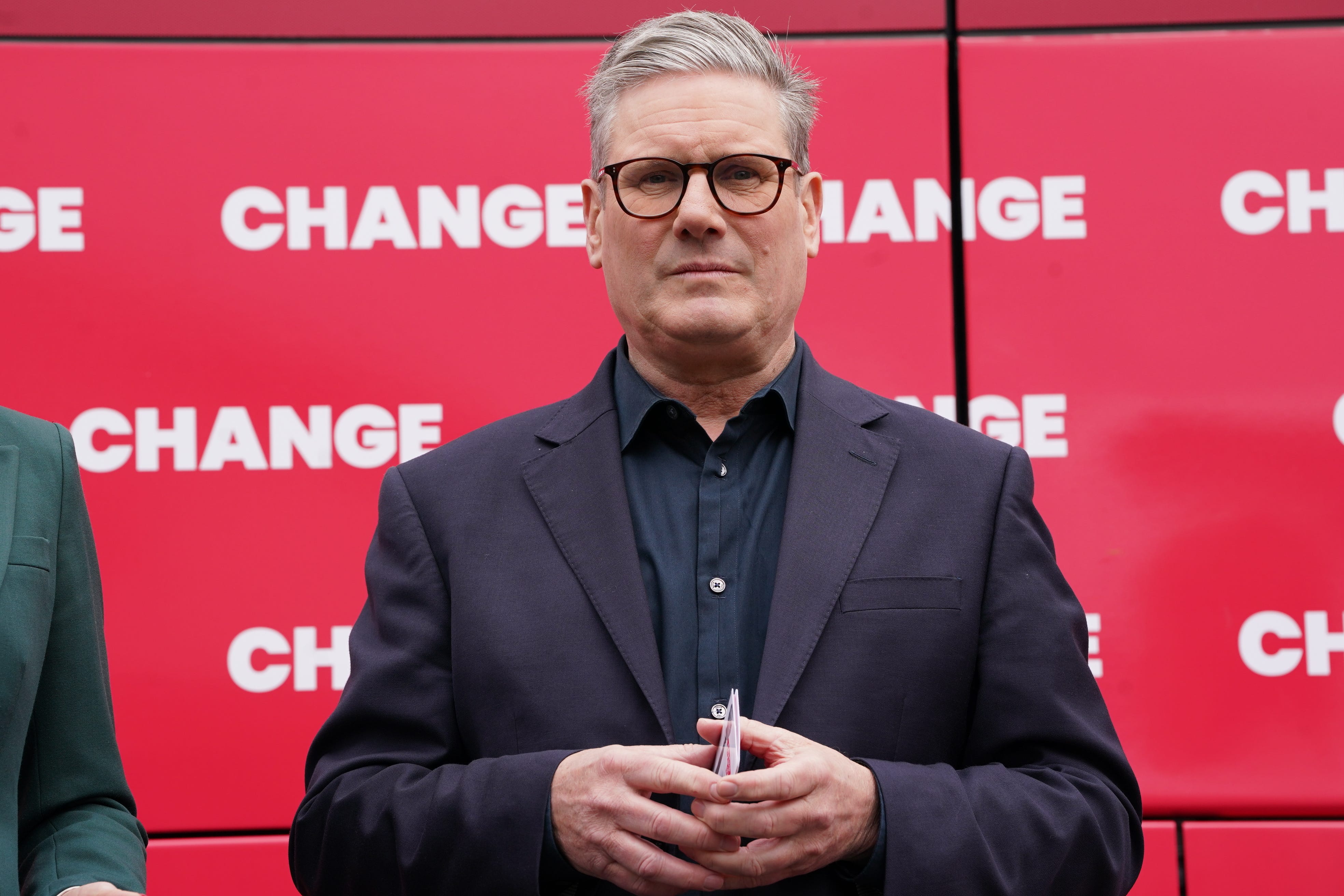 Labour Party leader Sir Keir Starmer at the launch event for Labour’s campaign bus at Uxbridge College, while on the General Election campaign trail (Lucy North/PA)