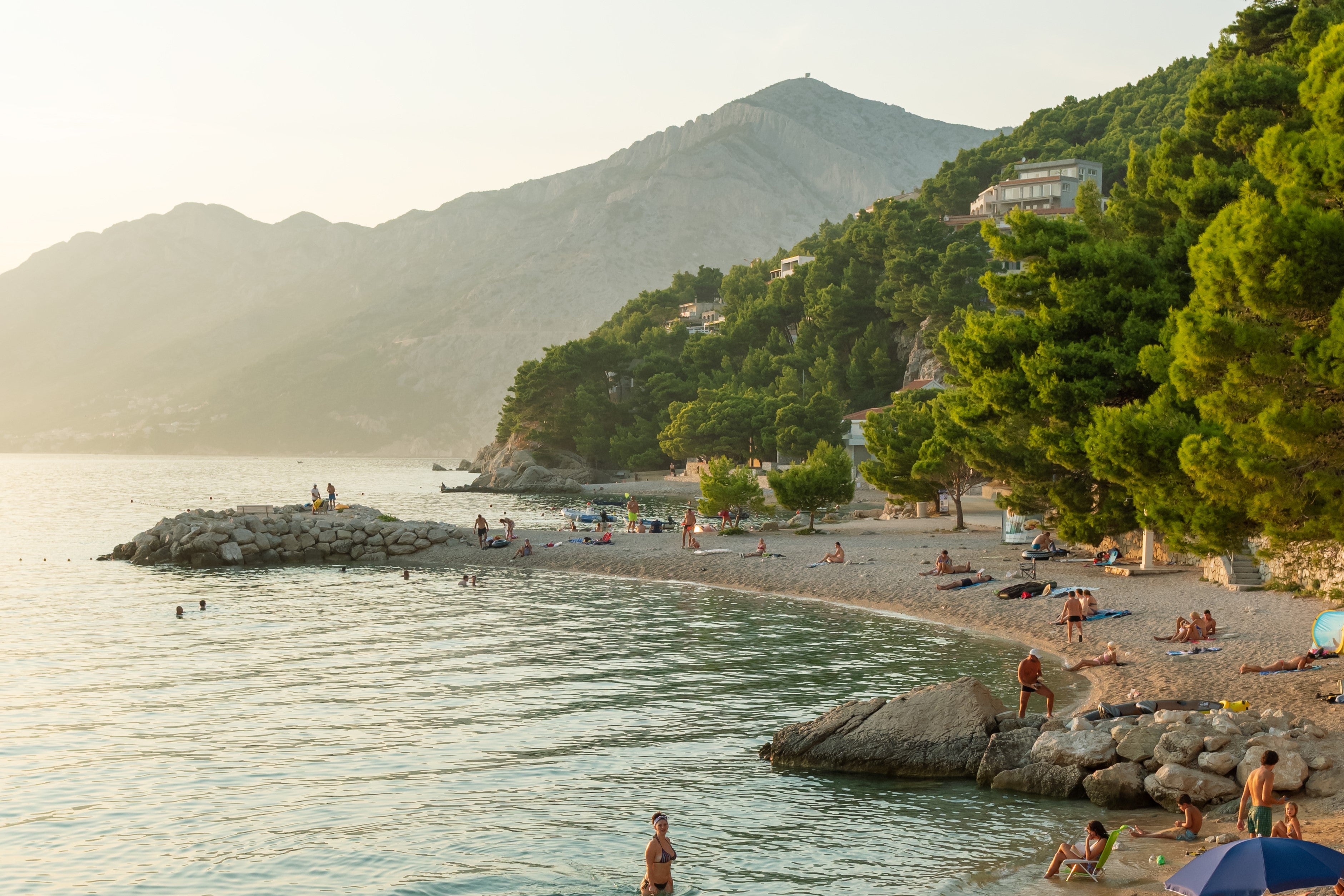 Makarska Beach, with its pebbly shores, water sports, cafés and family-focused activities, is one of the town’s biggest draws