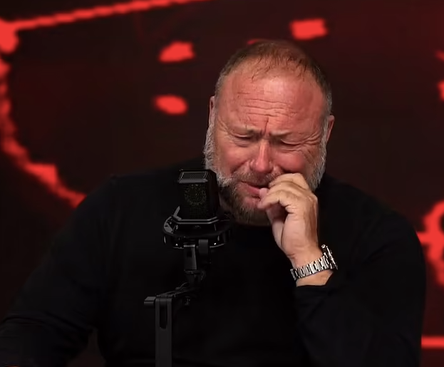 Alex Jones sobbed on his Infowars show this weekend