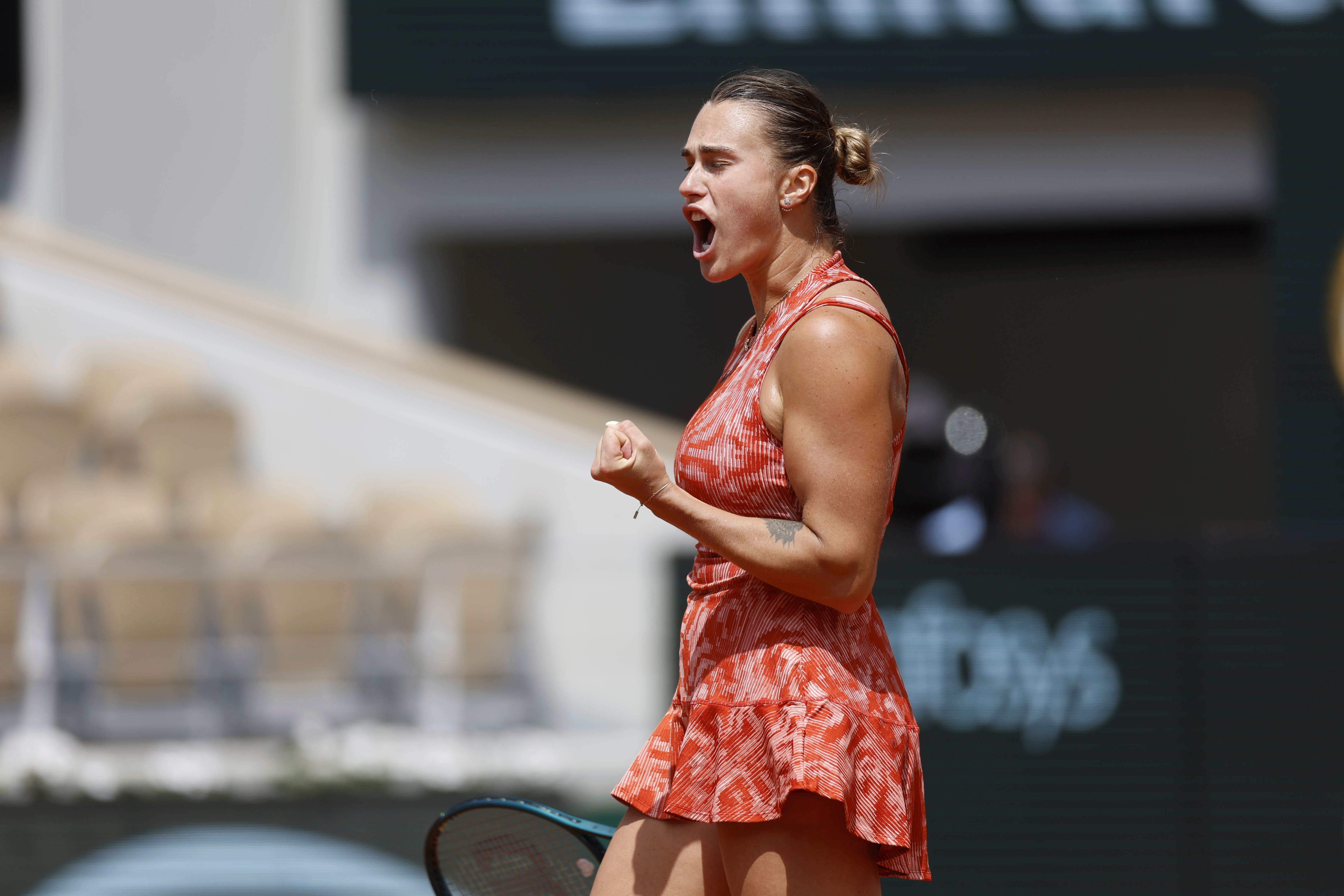 Aryna Sabalenka was too strong for Emma Navarro (Jean-Francois Badias/AP)