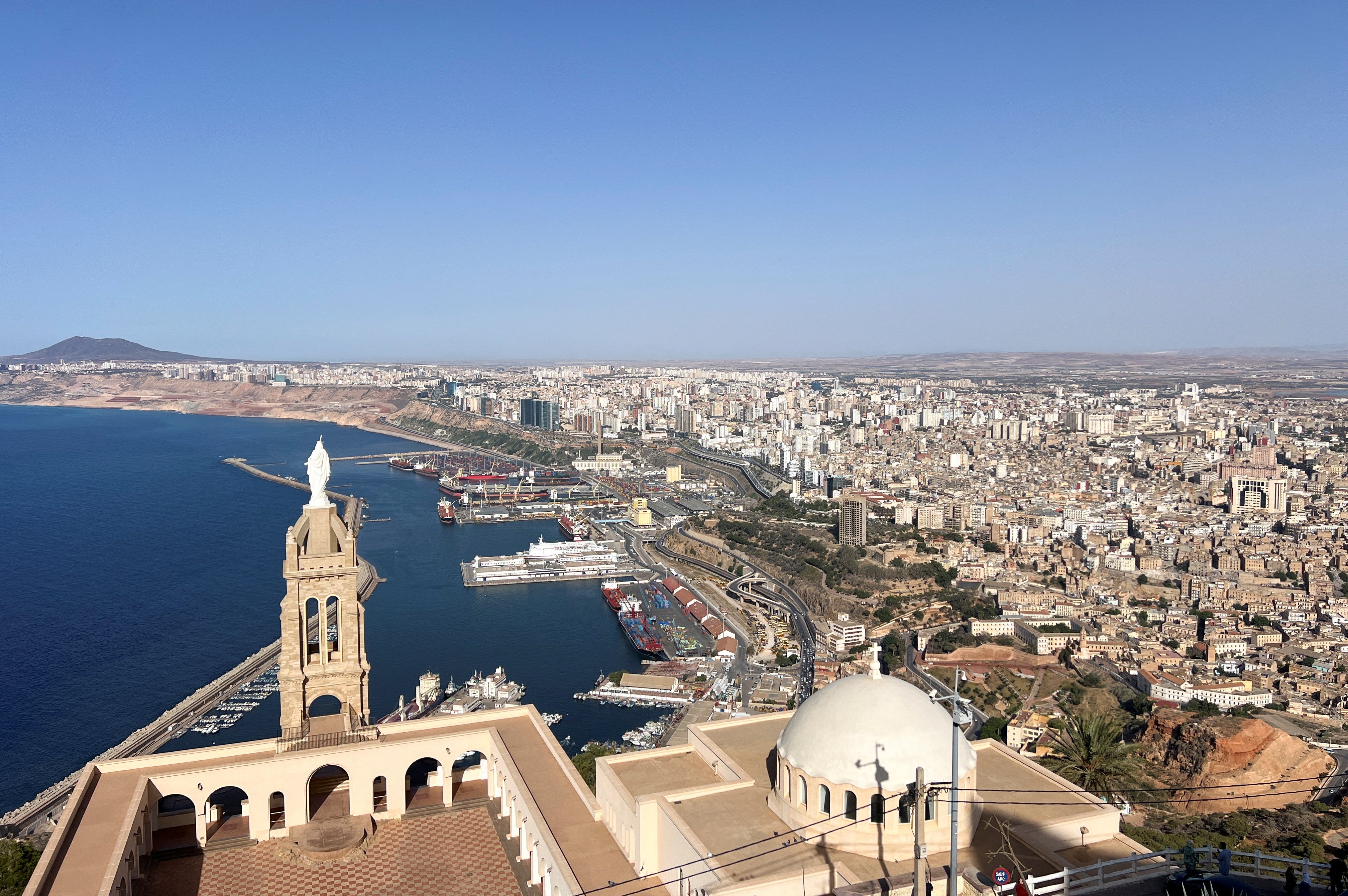 Above the Santa Cruz chapel in the city of Oran