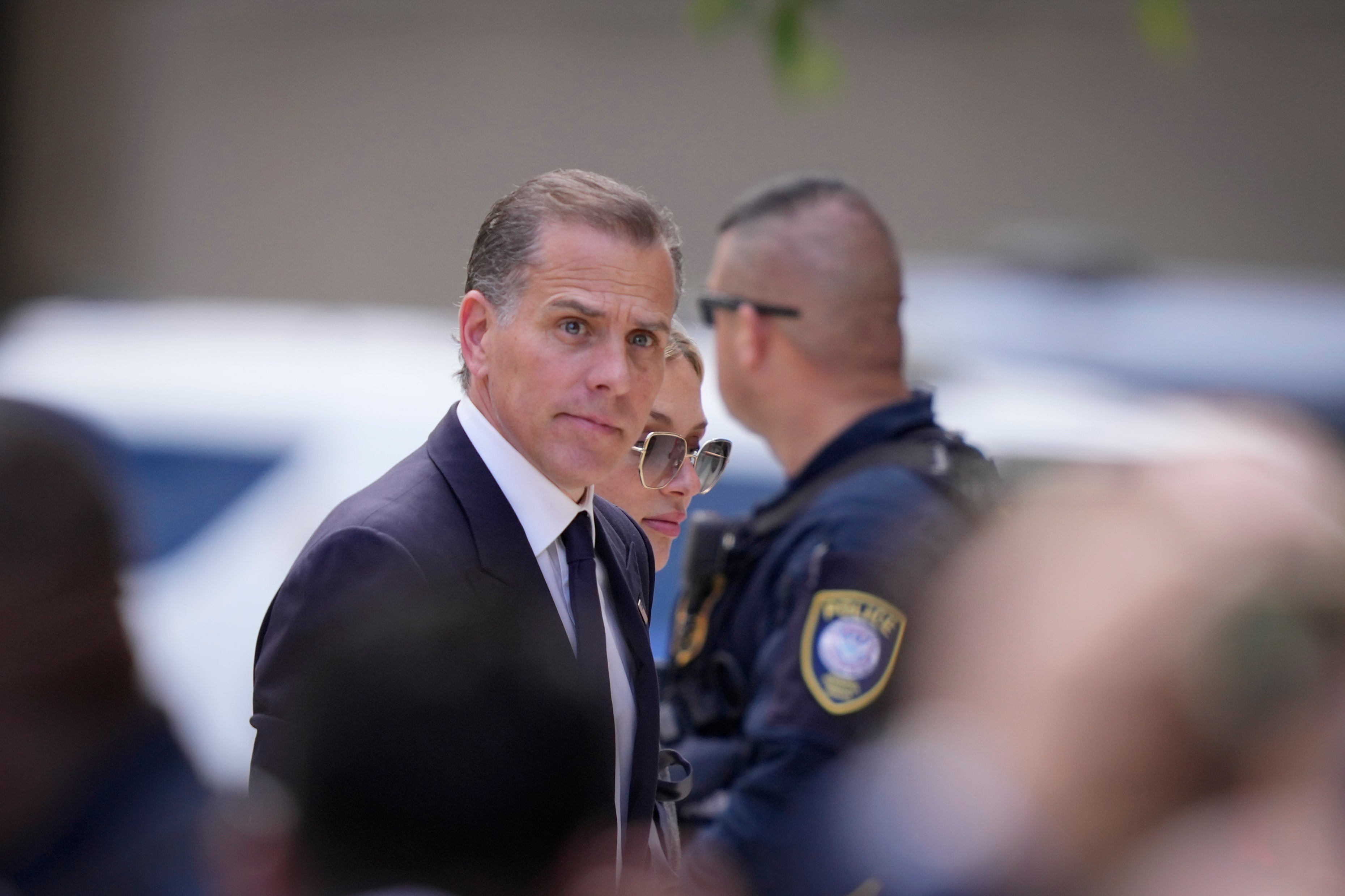 Hunter Biden arrives at federal court, with his wife Melissa Cohen Biden, on Monday, June 3, 2024, in Wilmington, Delaware