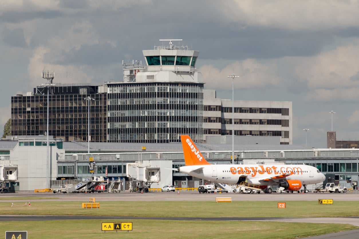 Inbound flights to Manchester and more than 50 departures were cancelled on Sunday