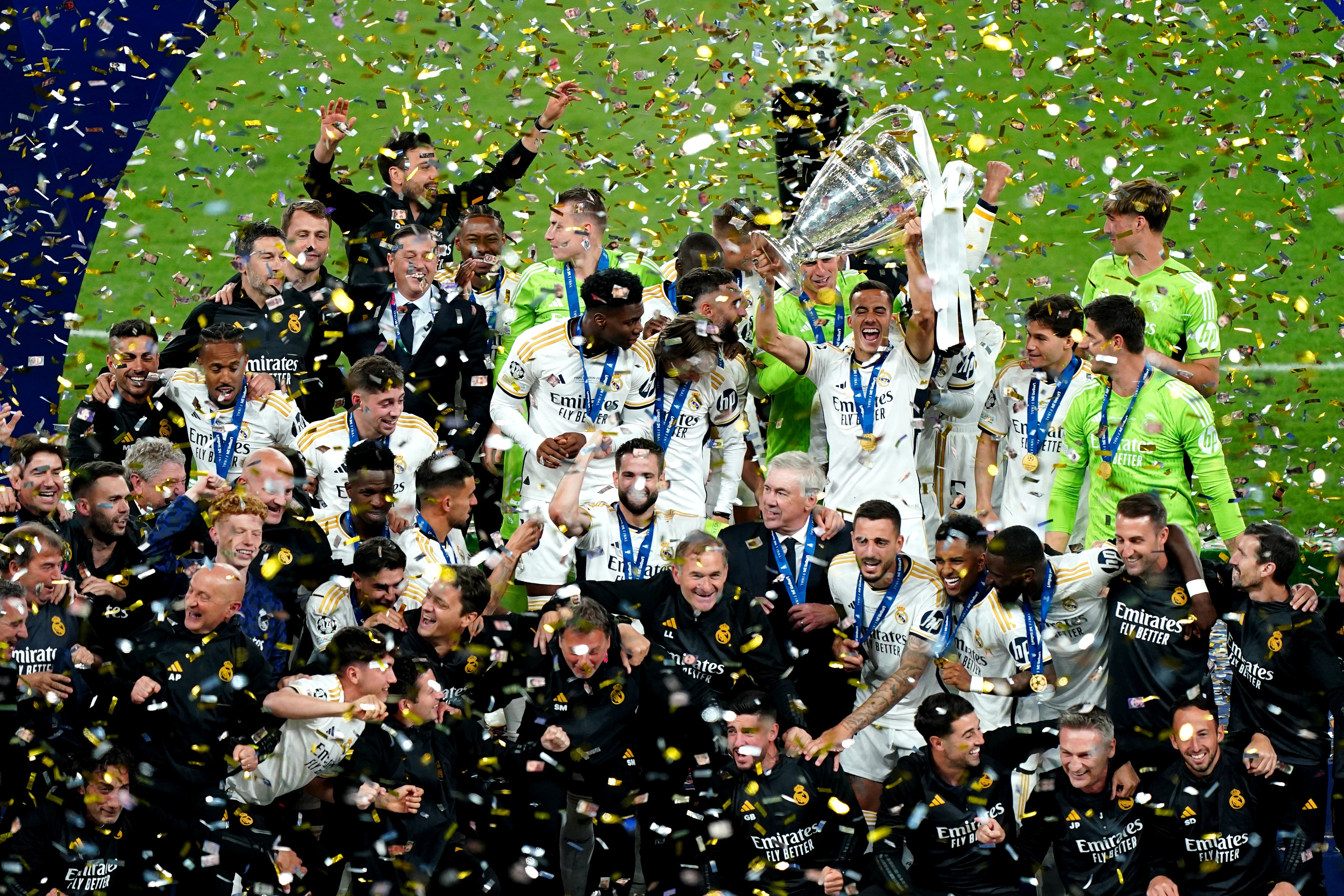 A member of Real Madrid’s security staff has been charged with common assault after a confrontation with a steward at Wembley Stadium during the Champions League final (Zac Goodwin/PA)