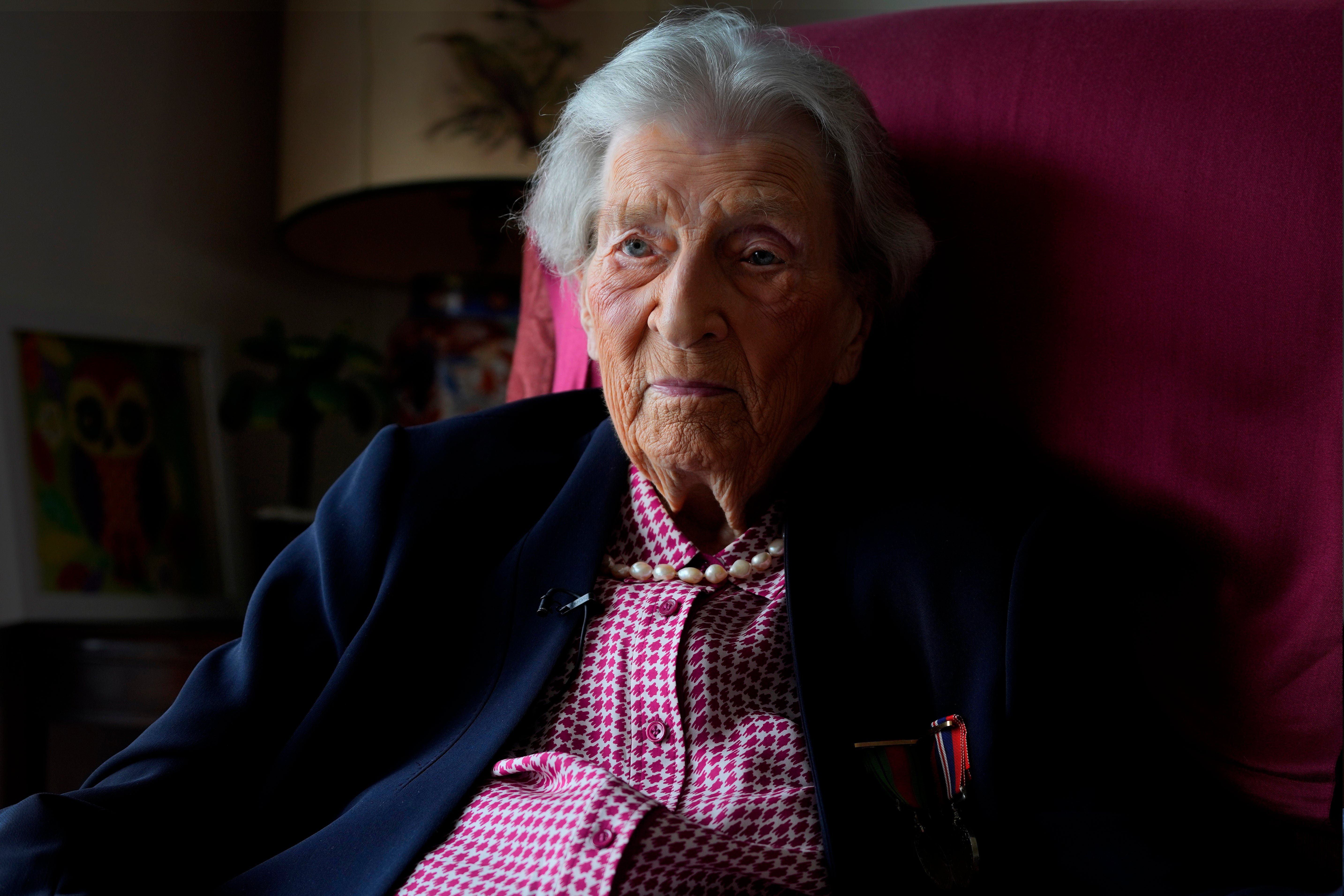 Christian Lamb, who is still alive today, pictured at her home in London