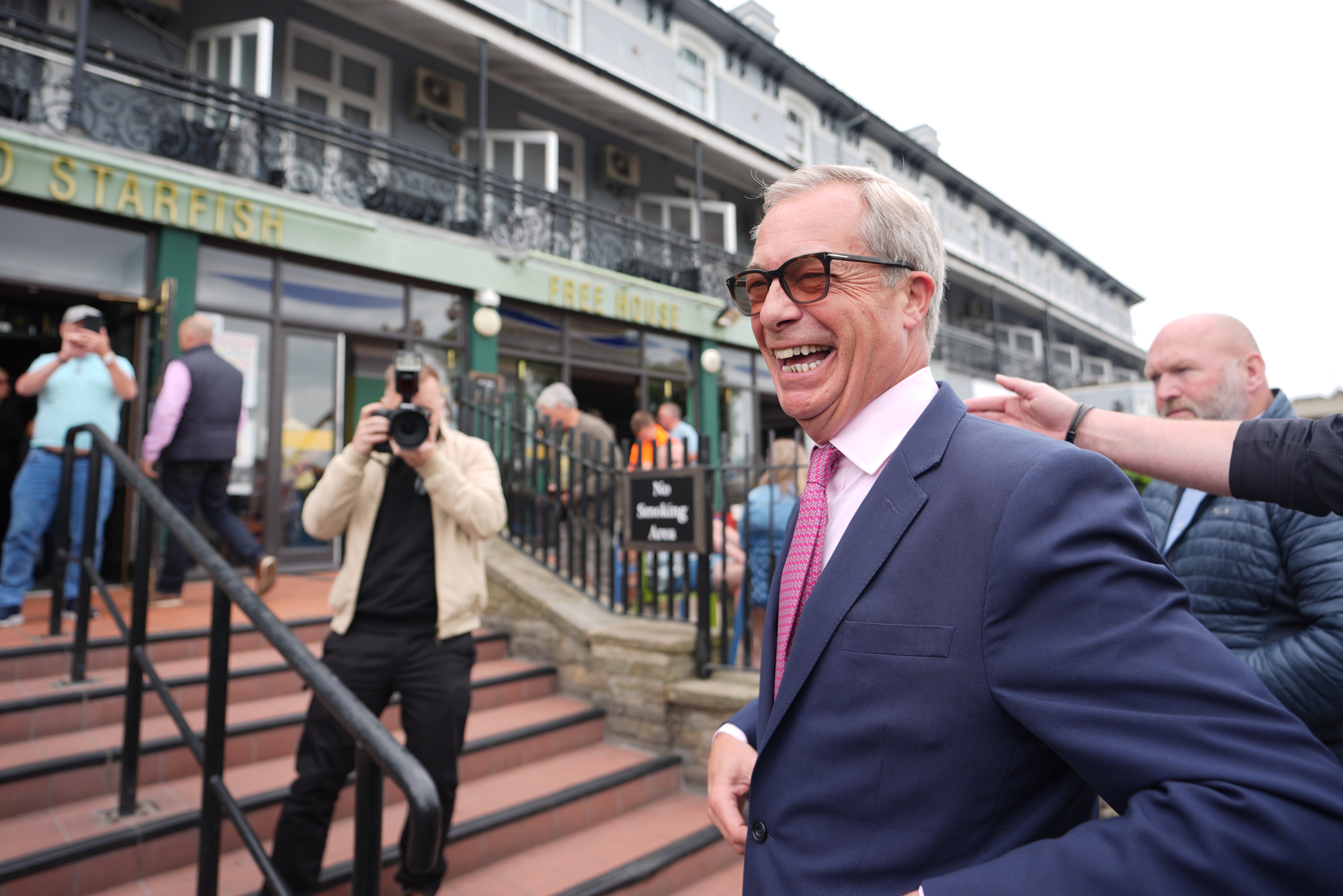 Leader of Reform UK Nigel Farage launches his general election campaign in Clacton-on-Sea, Essex