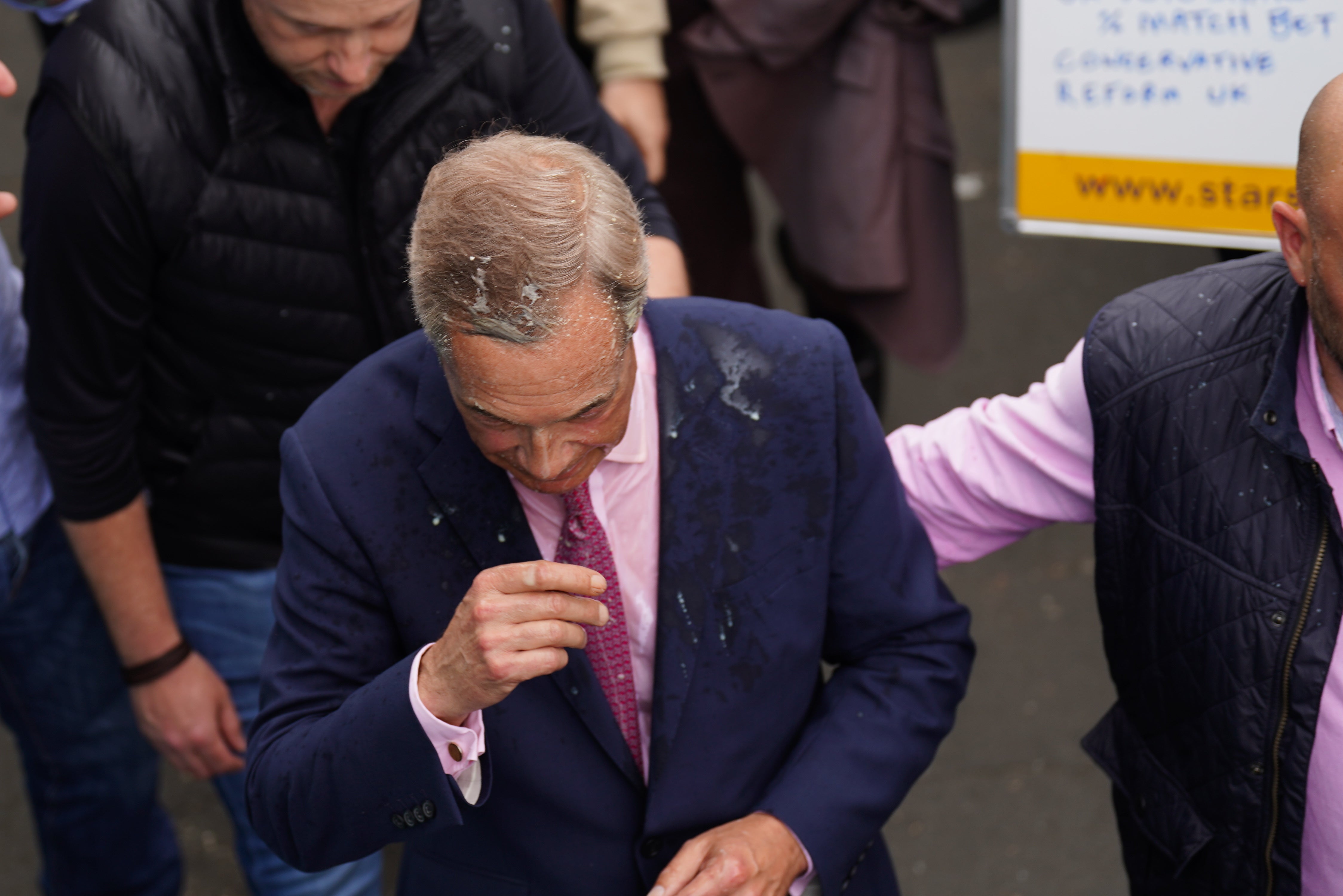 Reform leader Nigel Farage in Clacton, Essex