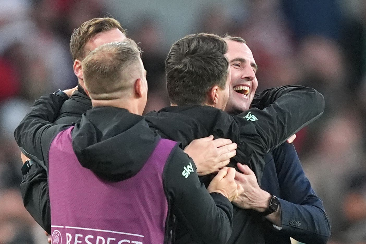 Interim Republic of Ireland boss John O’Shea celebrates friendly victory over Hungary (Niall Carson/PA)