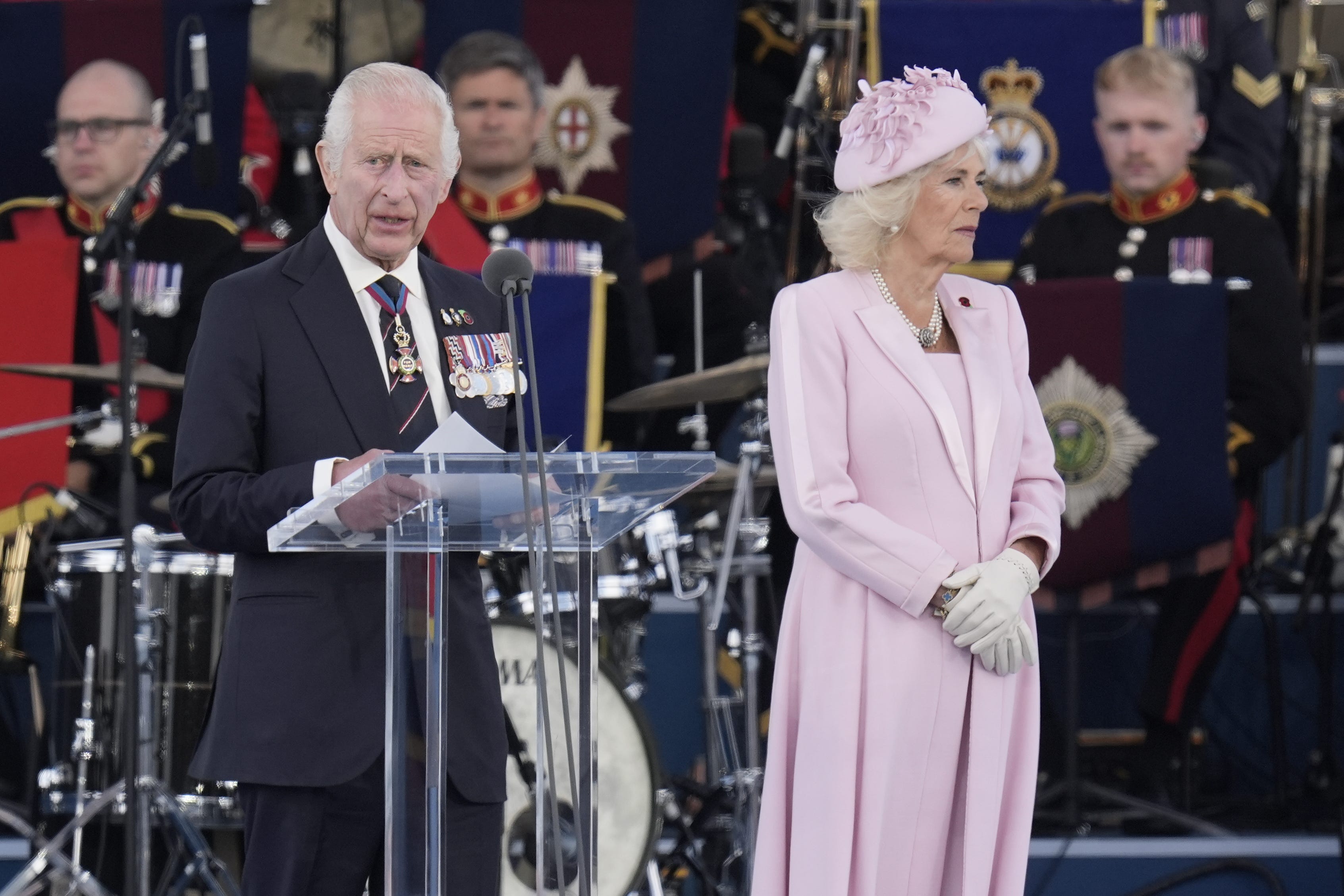 The King has paid tribute to the ‘courage, resilience and solidarity’ of veterans as part of commemorations for the 80th anniversary of D-Day (Andrew Matthews/PA)