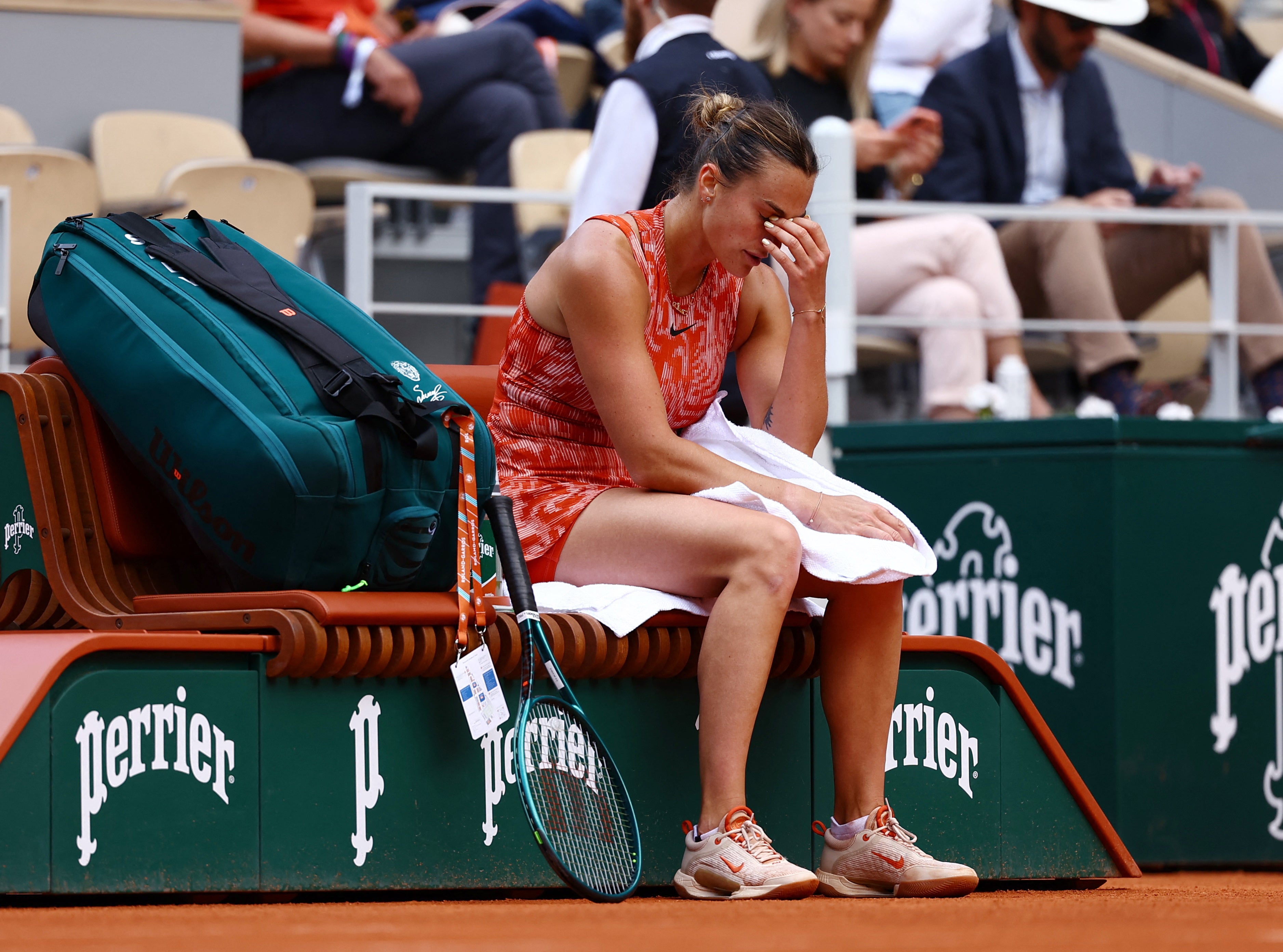 Aryna Sabalenka battled illness before exiting the French Open to Mirra Andreeva