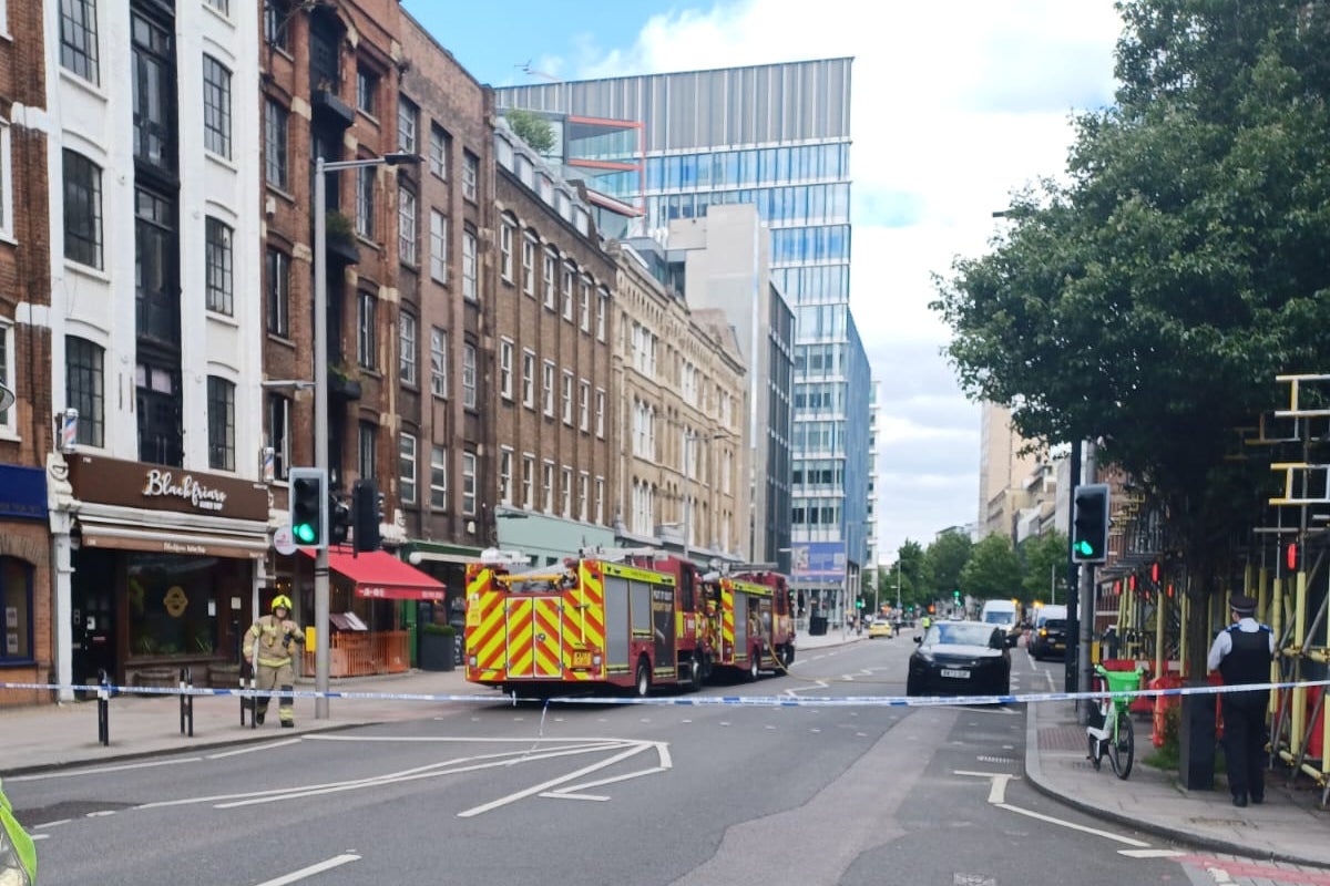 Southwark Street was evacuated and cordoned off, with traffic rediverted