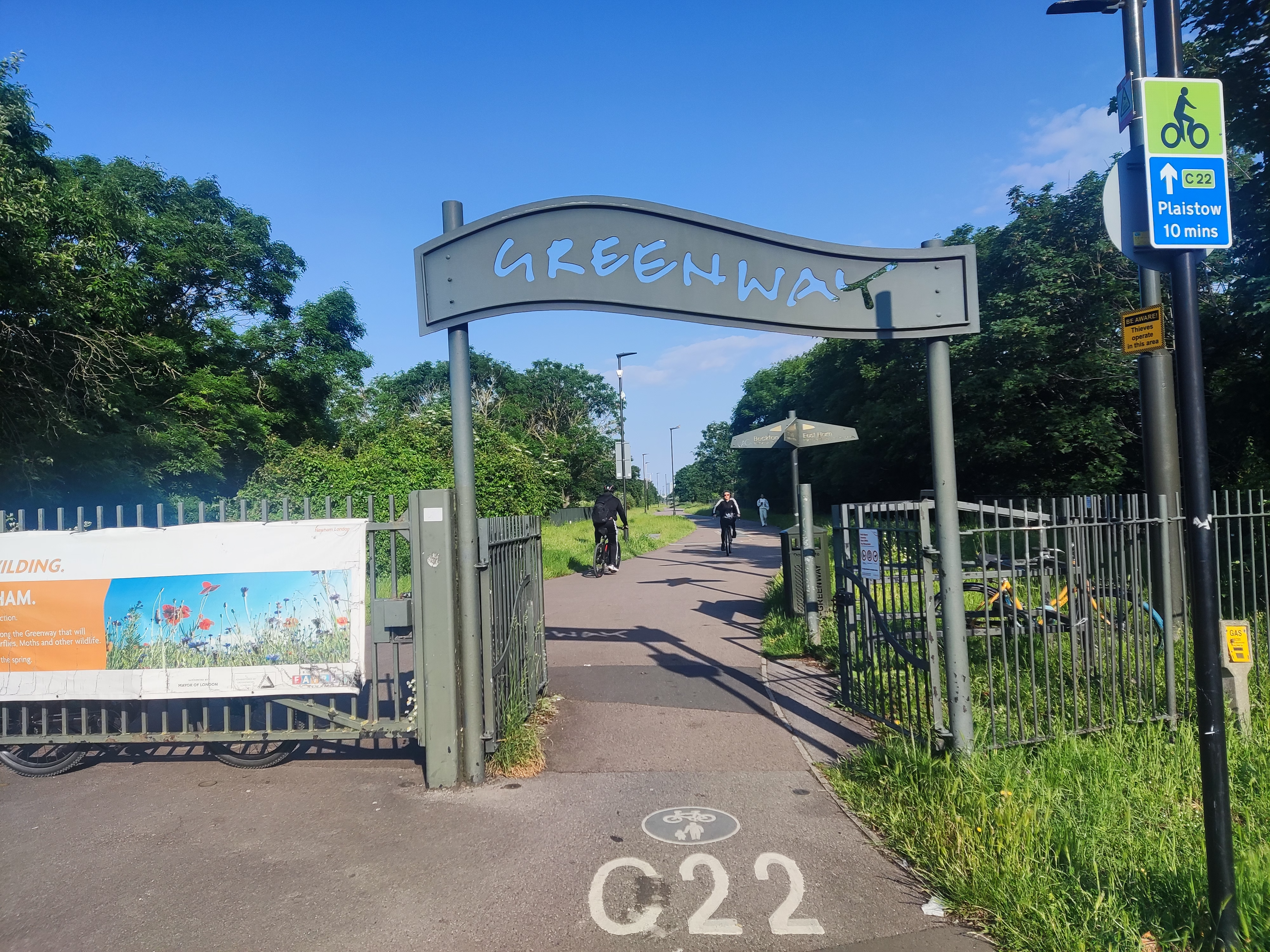 Greenway is a popular footpath snaking through east London