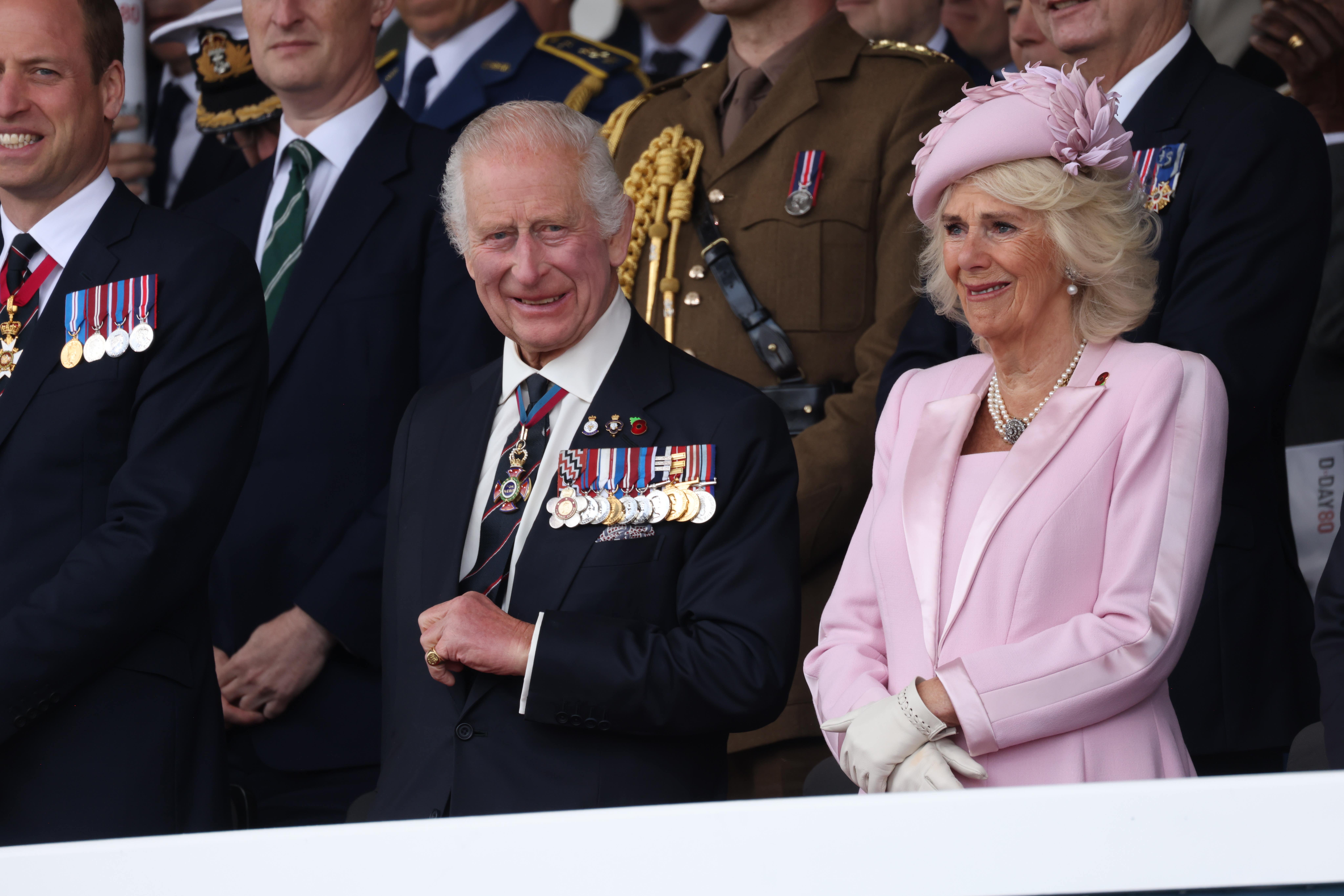 King Charles III and Queen Camilla have been attending commemorative events to mark the 80th anniversary of D-Day (Tim Merry/Daily Express/PA)