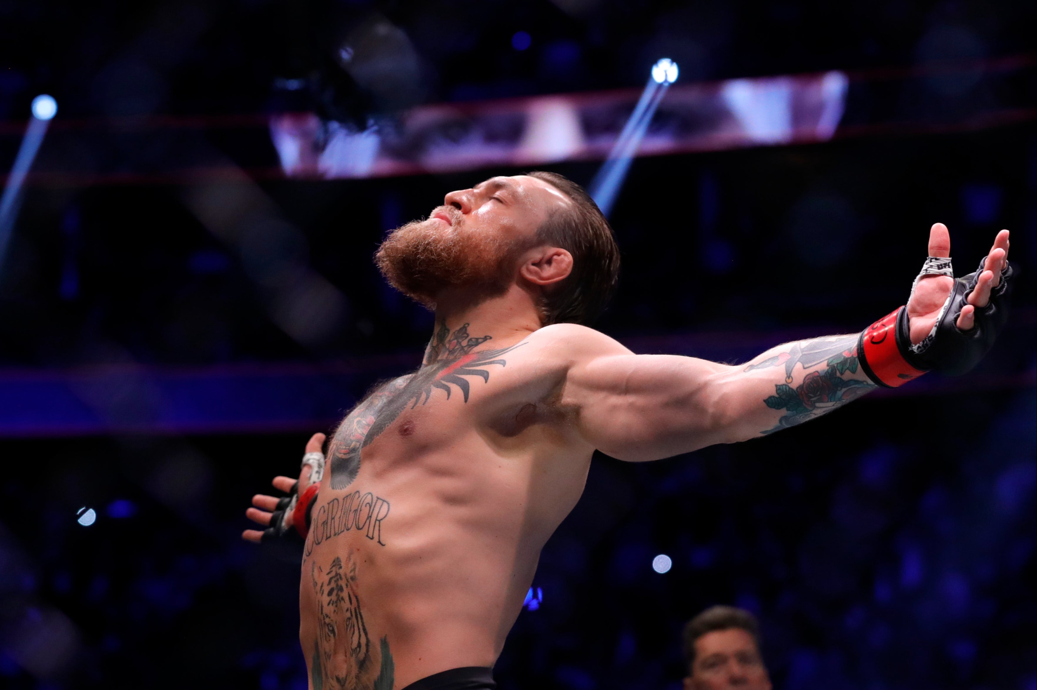 Conor McGregor ahead of his last win, a 40-second TKO of Donald Cerrone in 2020