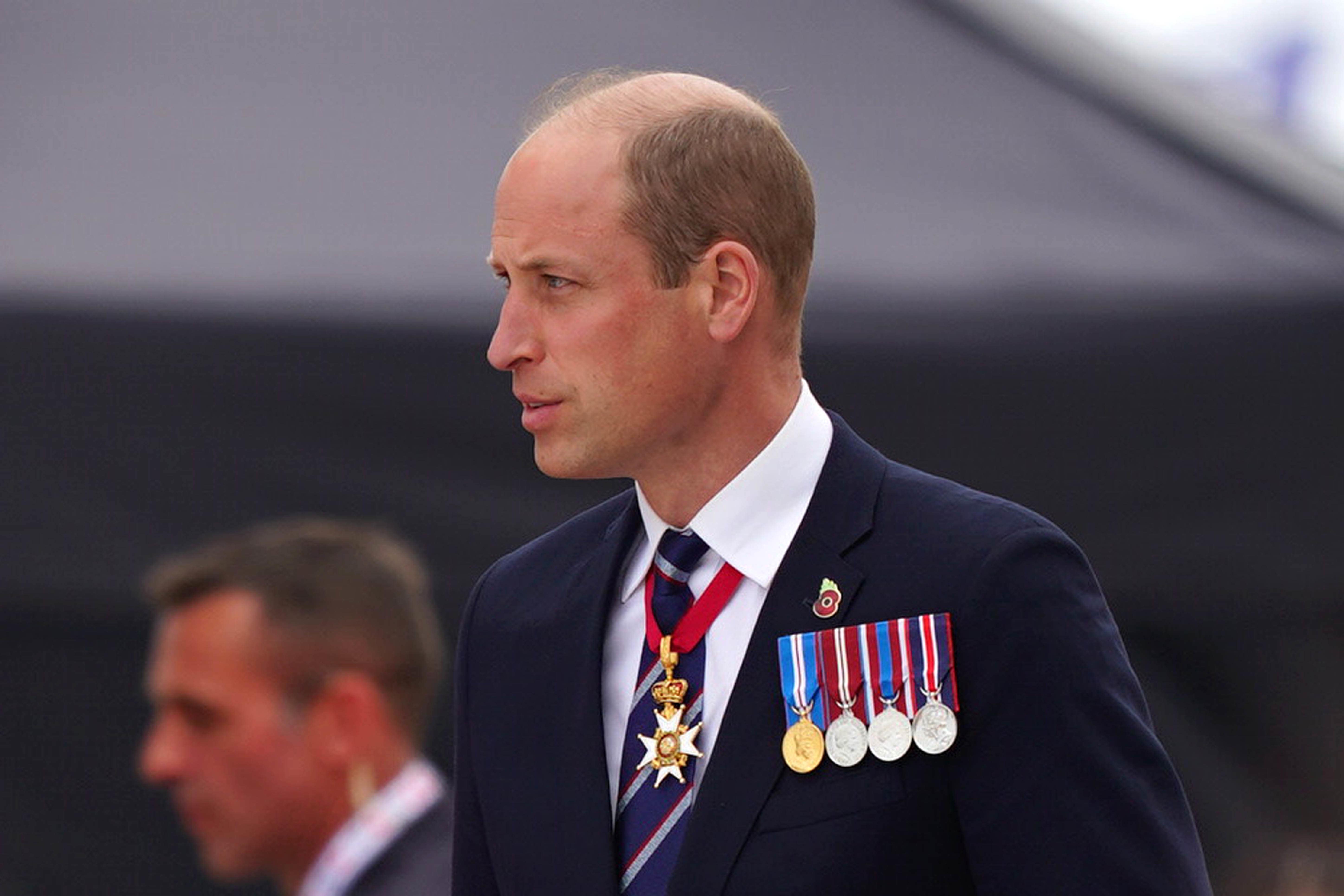 The Prince of Wales attends the official international ceremony to mark the 80th anniversary of D-Day, at Omaha Beach in Saint-Laurent-sur-Mer, Normandy (Jordan Pettitt/PA)