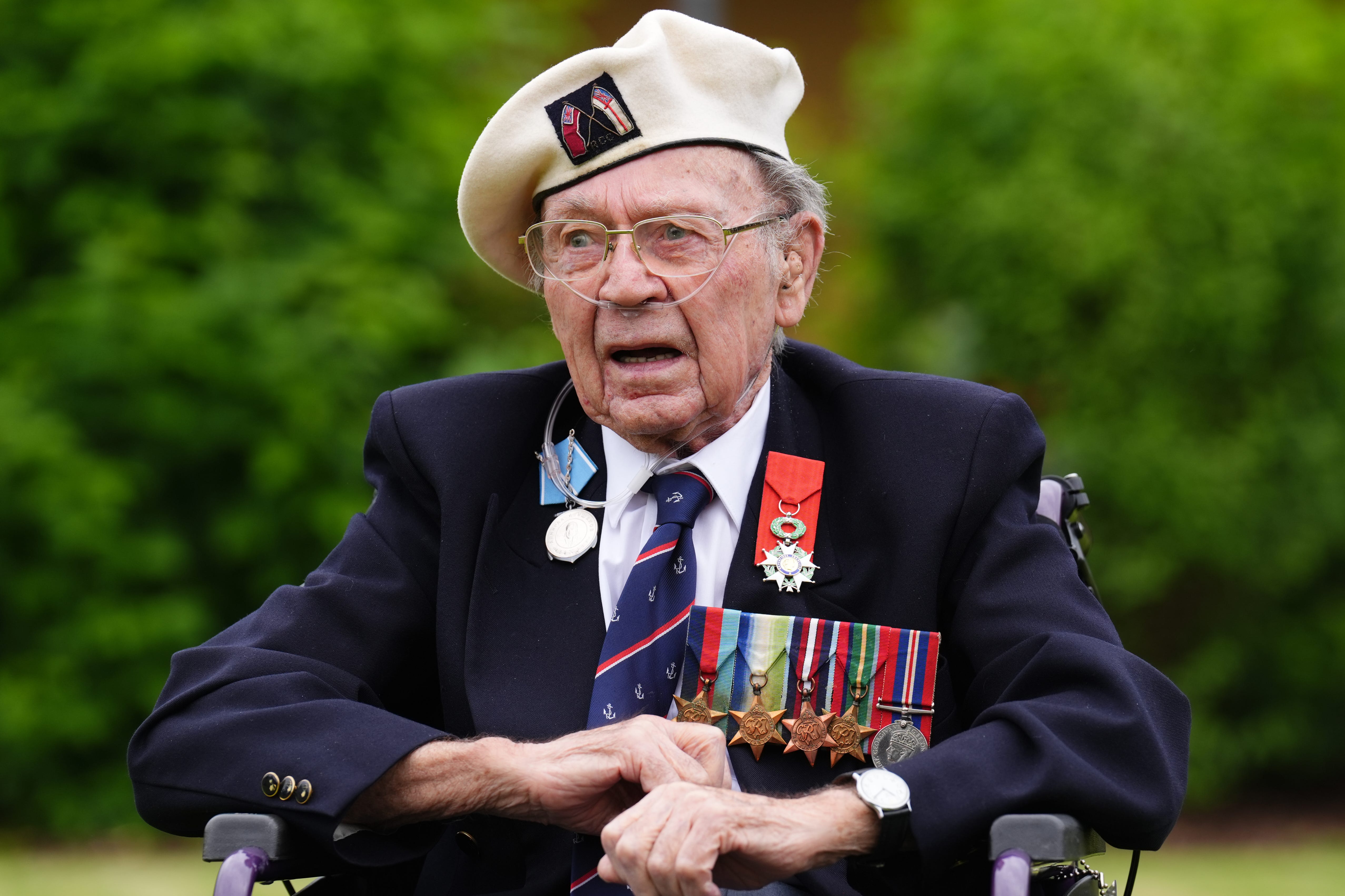 D-Day veteran Albert Lamond at The Erskine Home in Bishopton, Renfrewshire (Andrew Milligan/PA)