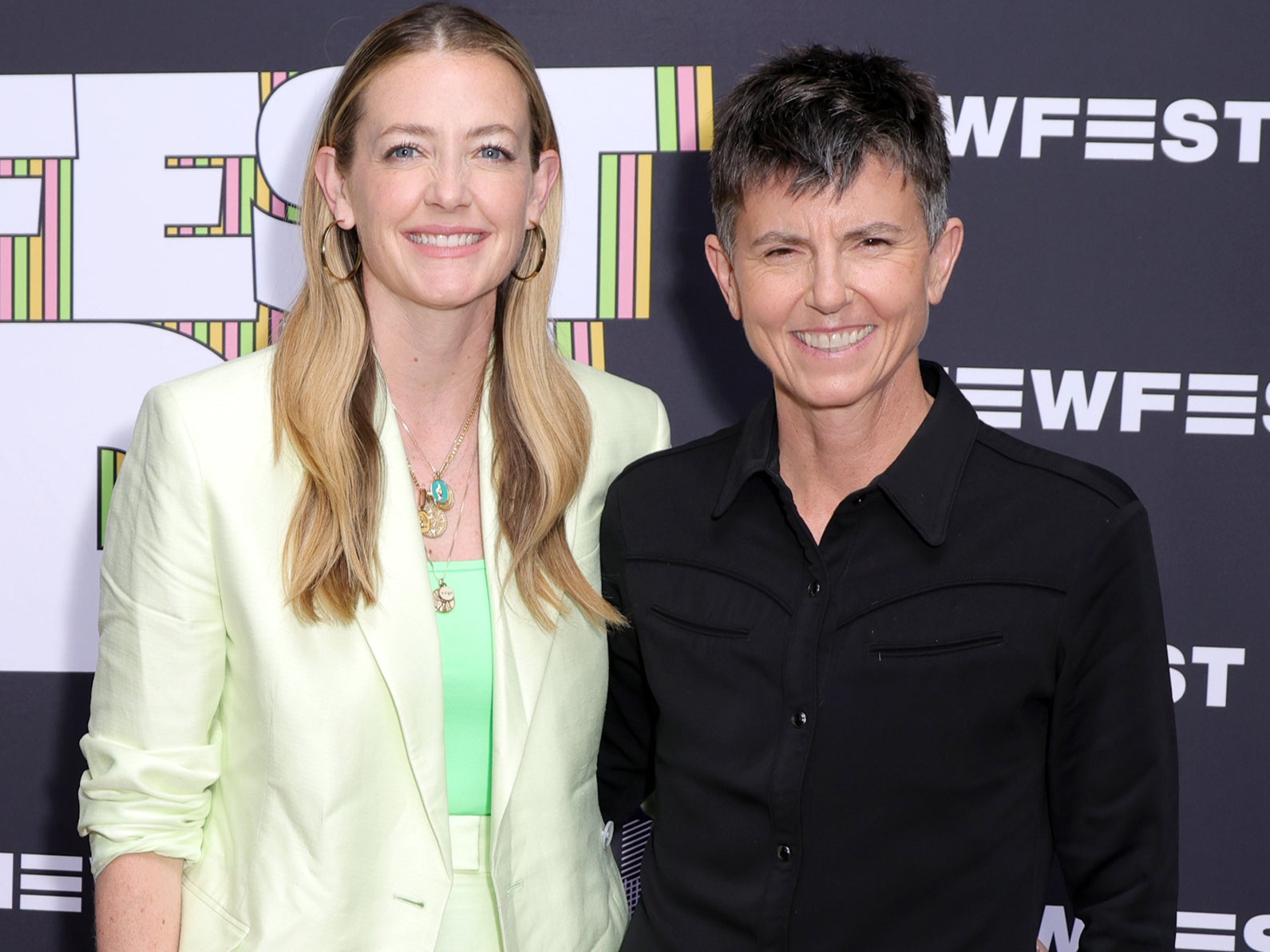 Co-directors Tig Notaro and Stephanie Allynne attend the ‘Am I OK’ premiere during NewFest Pride at SVA Theater on 3 June 2024 in New York City